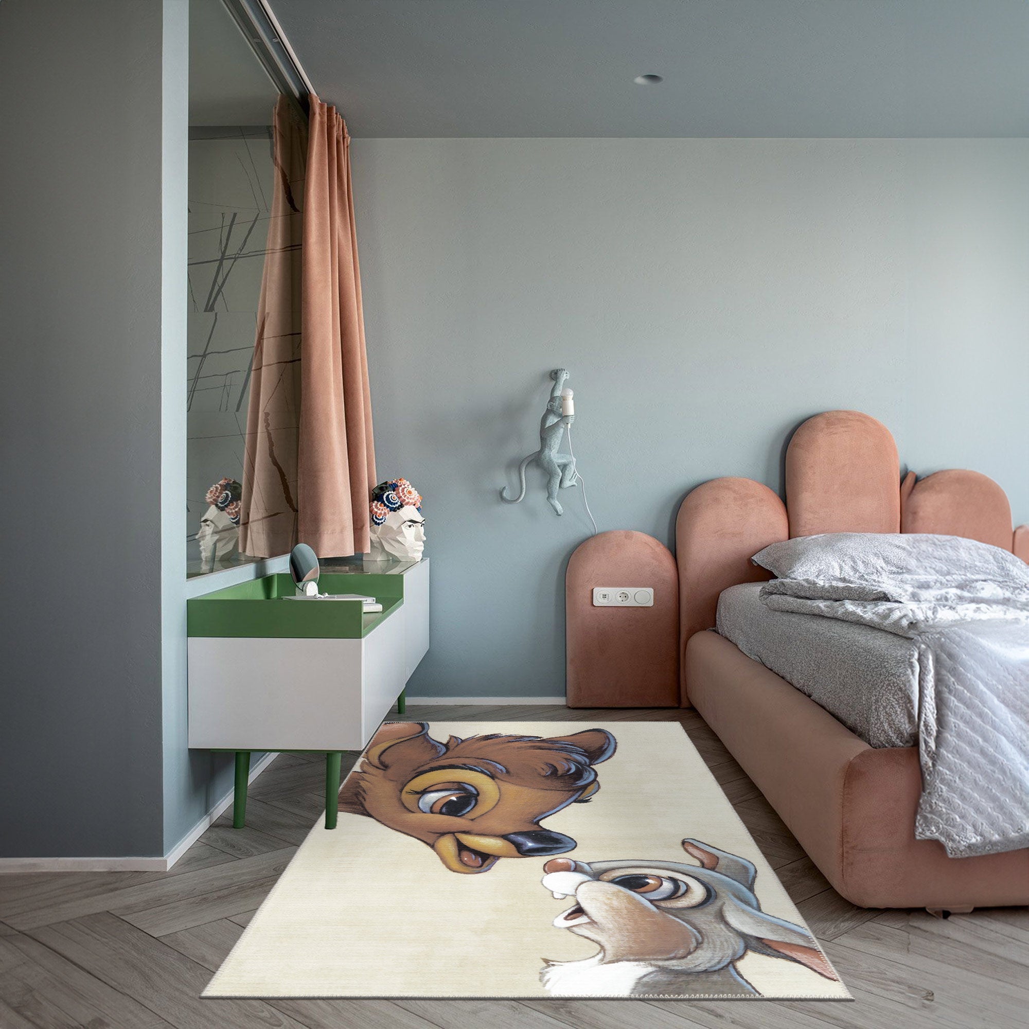Bambi Machine Washable Area Rug