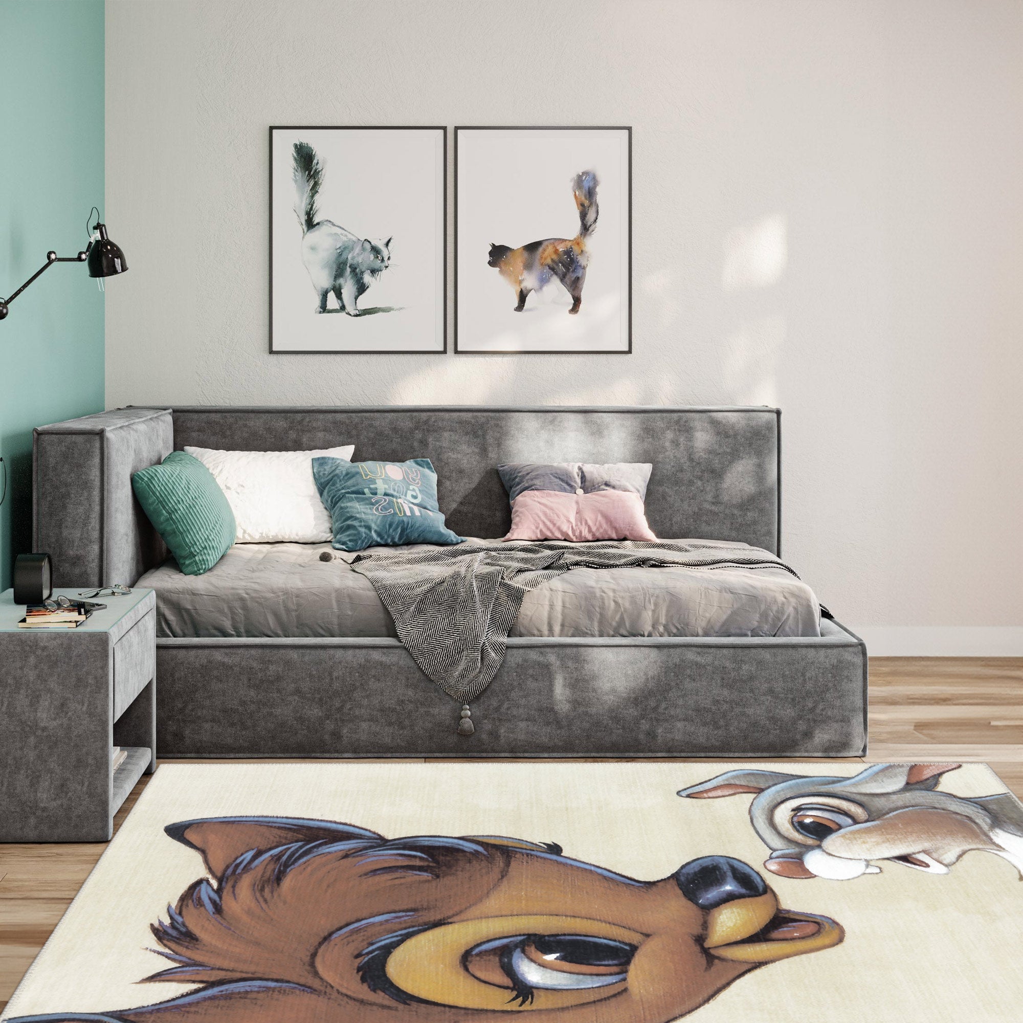 Bambi Machine Washable Area Rug