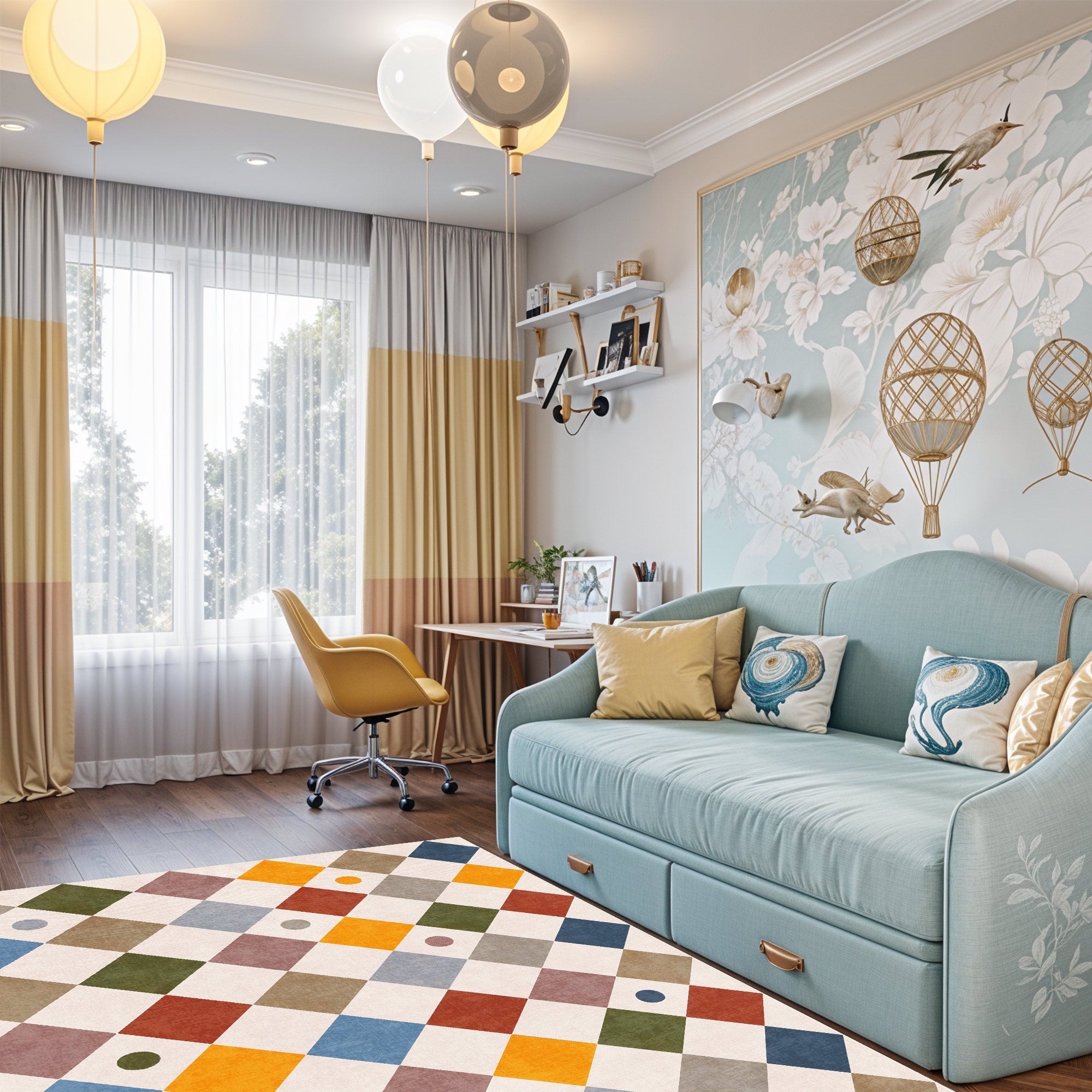 Alice Machine Washable Area Rug