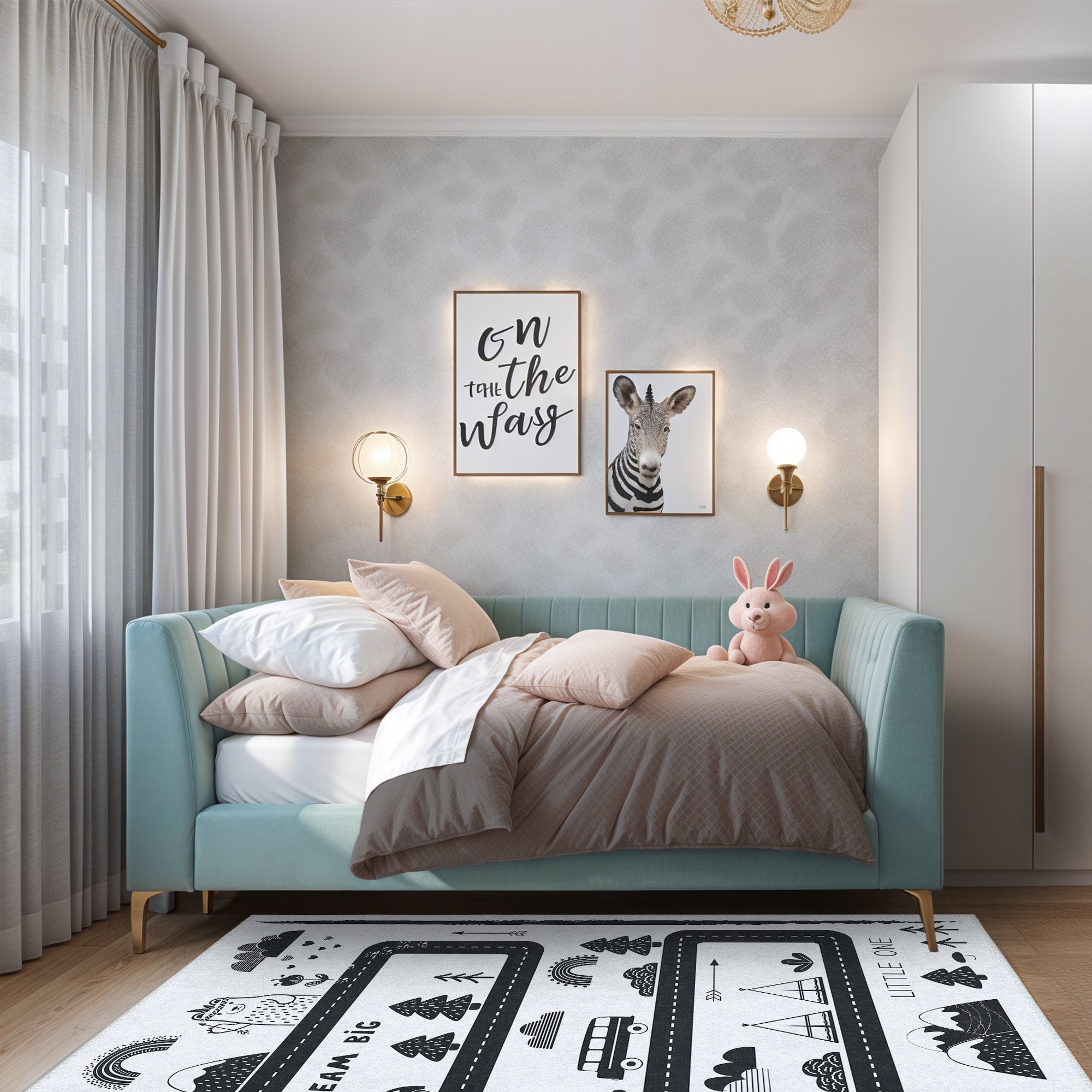 Polka Machine Washable Area Rug