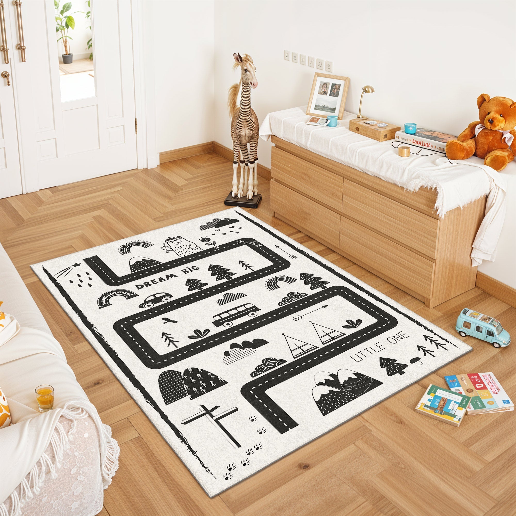 Polka Machine Washable Area Rug