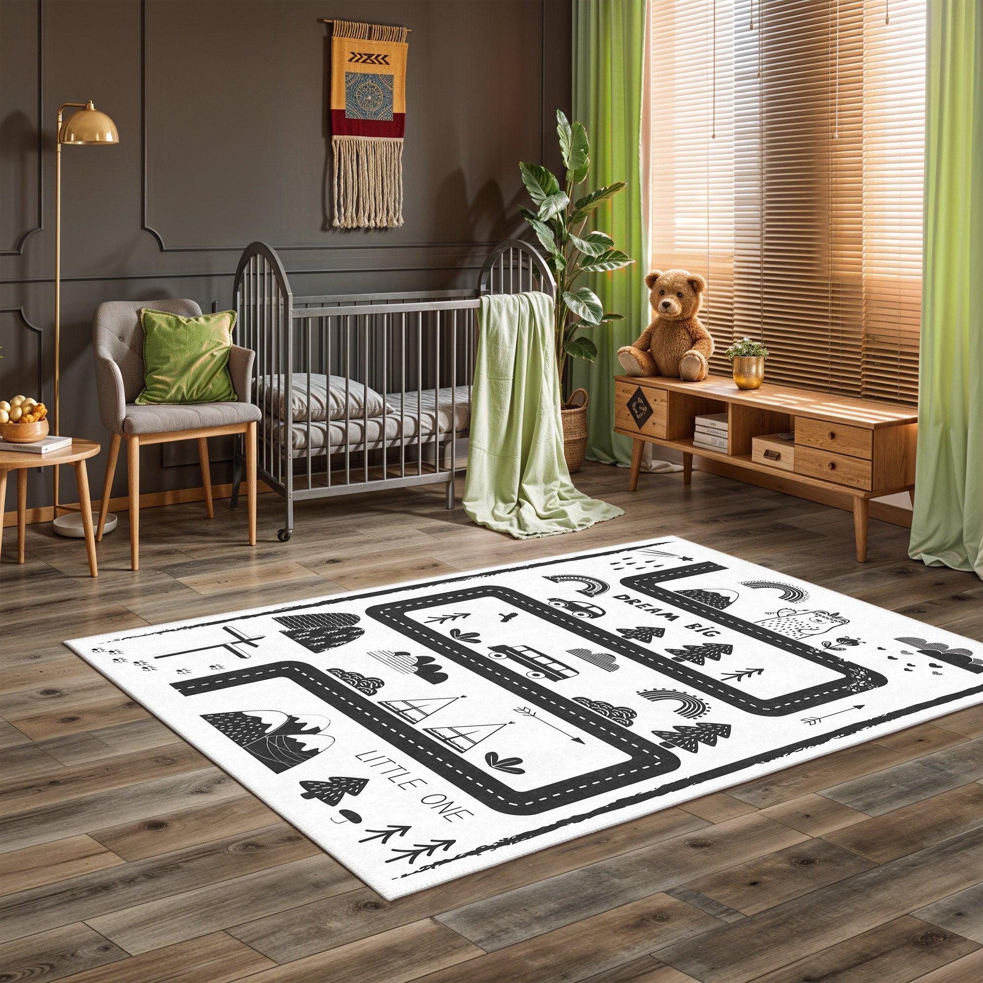 Polka Machine Washable Area Rug