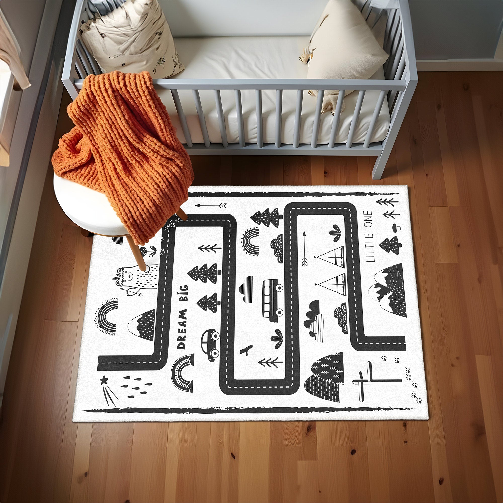 Polka Machine Washable Area Rug