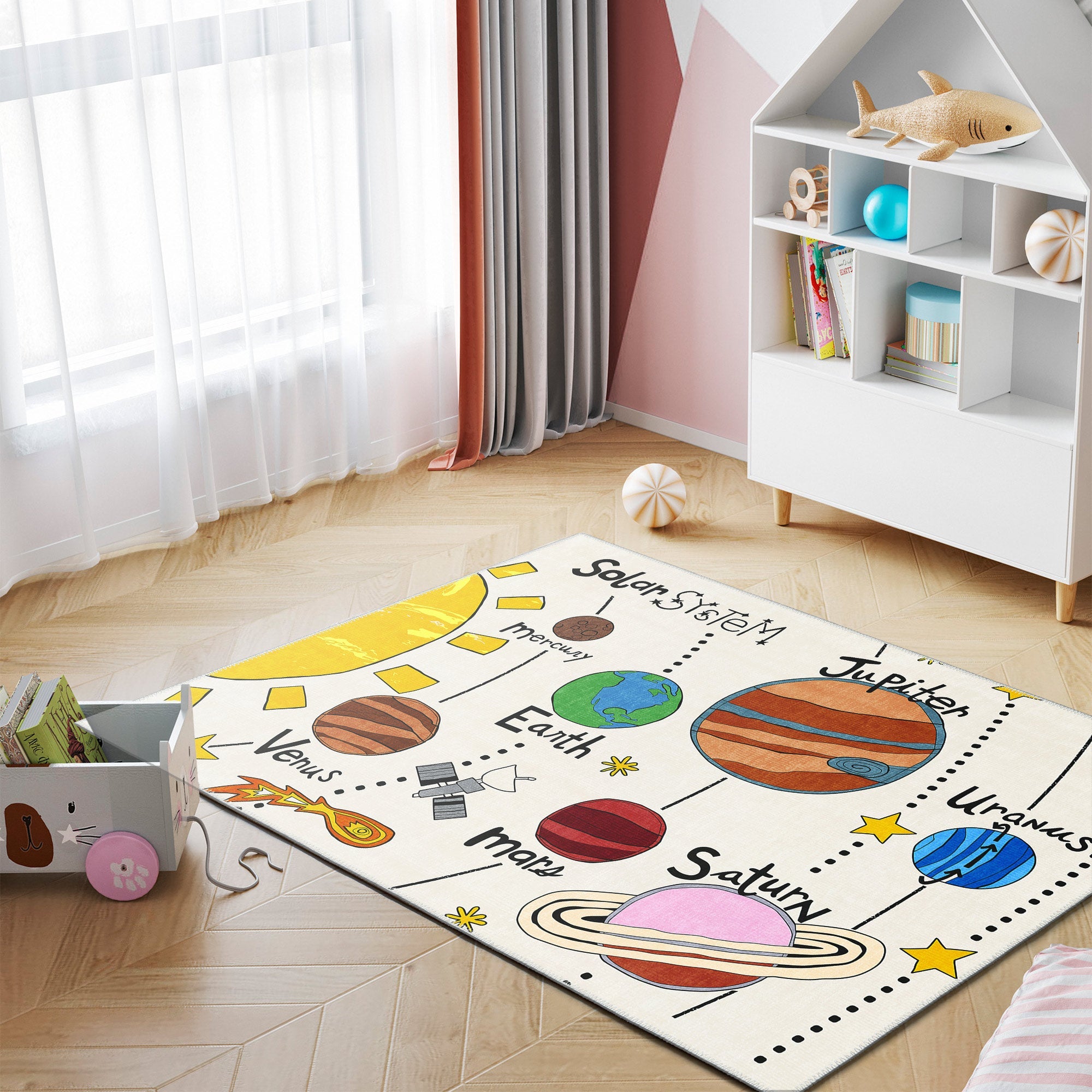 Orbit Machine Washable Area Rug