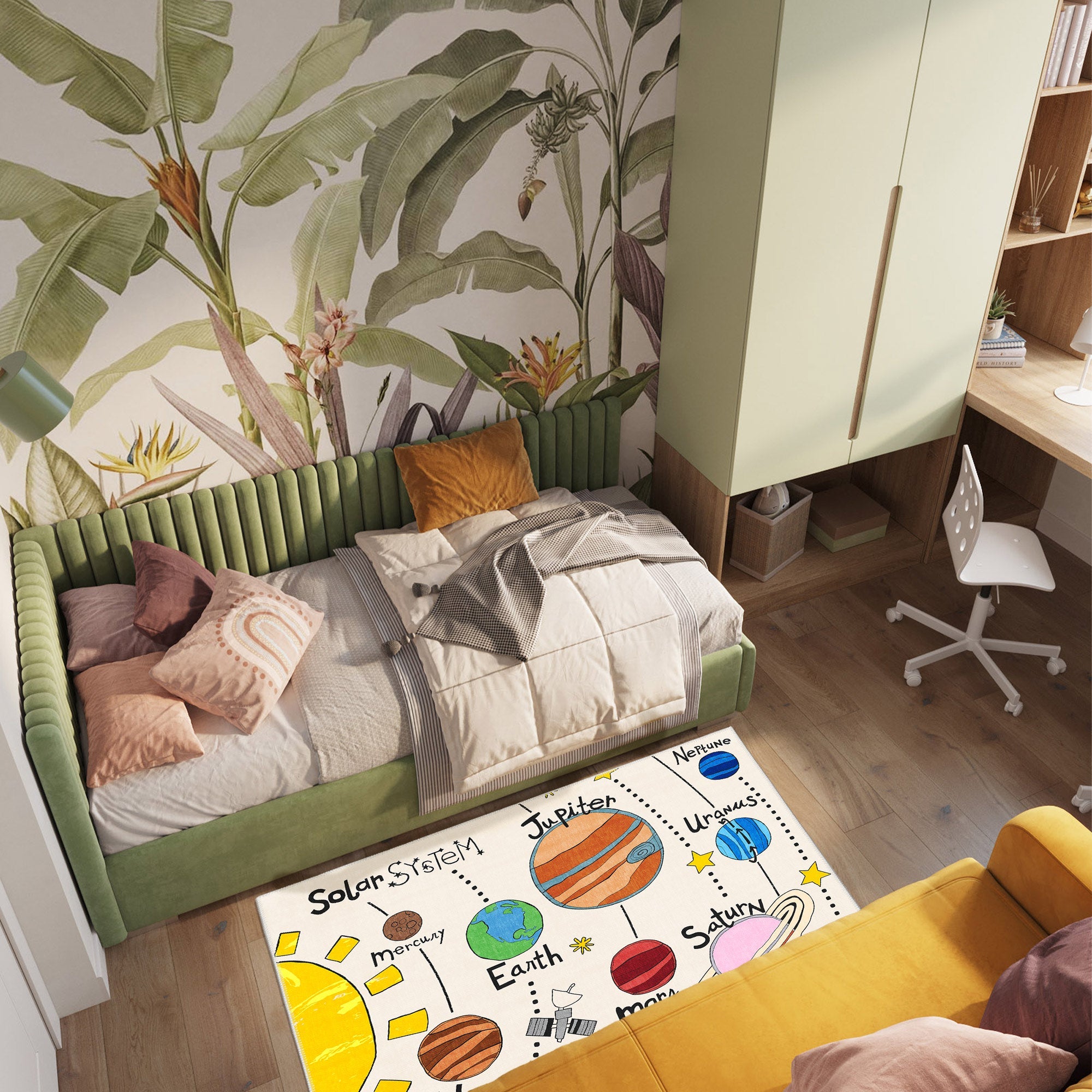 Orbit Machine Washable Area Rug