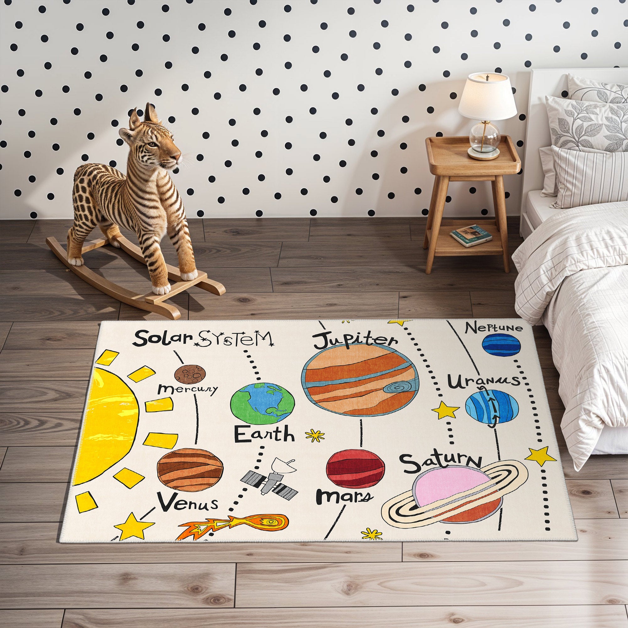 Orbit Machine Washable Area Rug