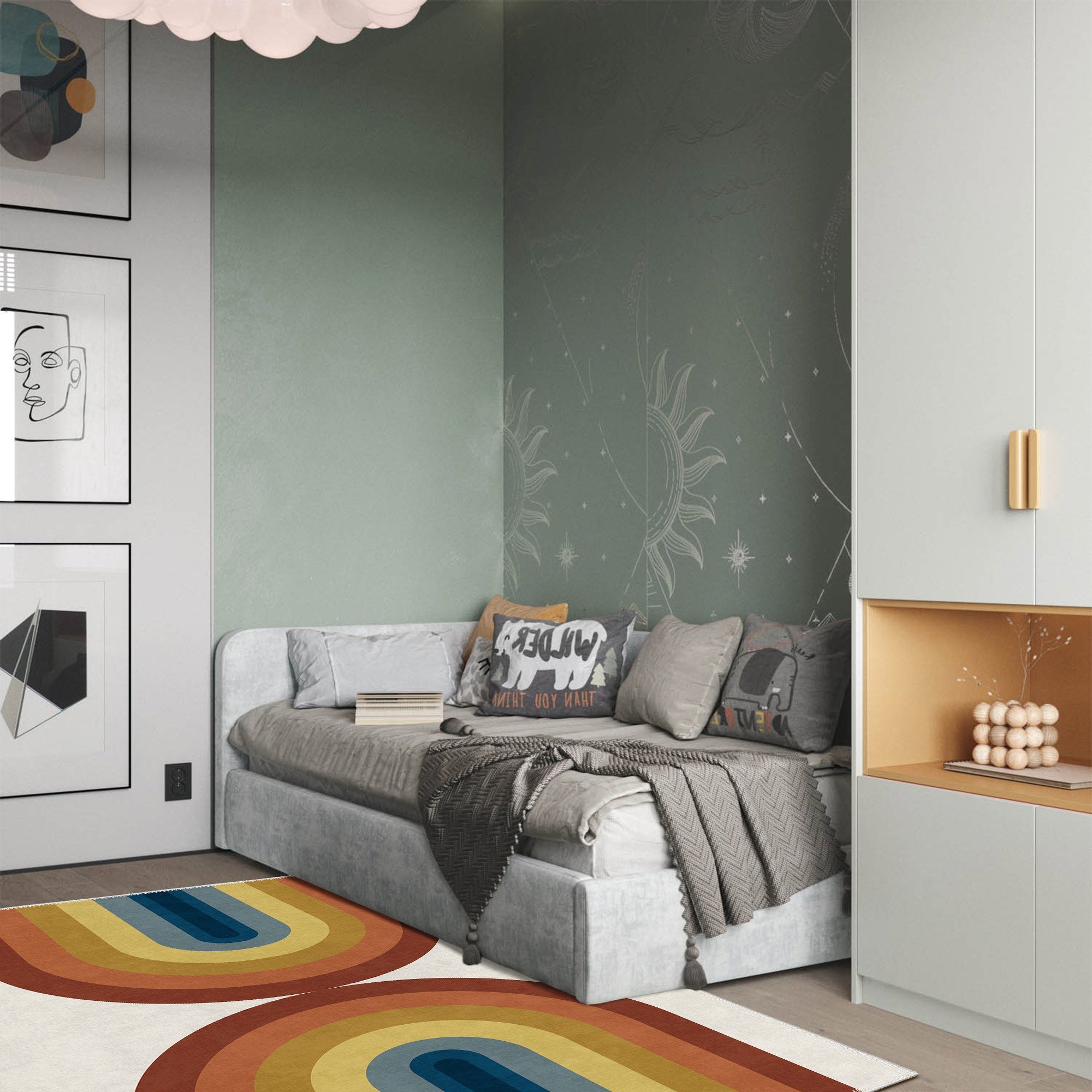 Mono Machine Washable Area Rug