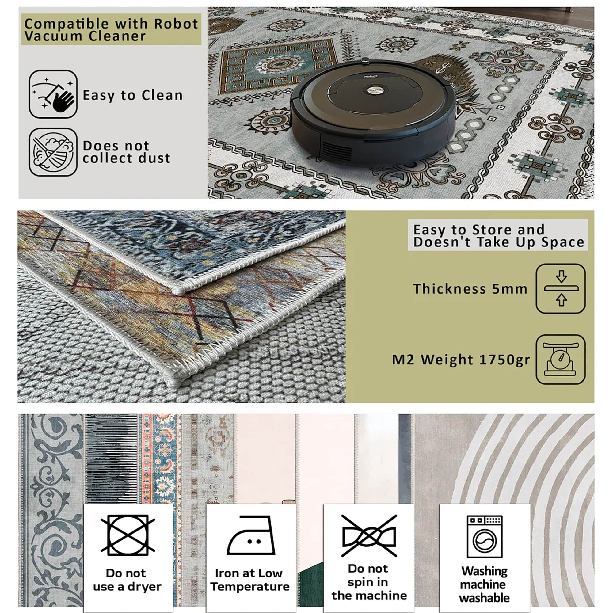 Chroma Machine Washable Area Rug