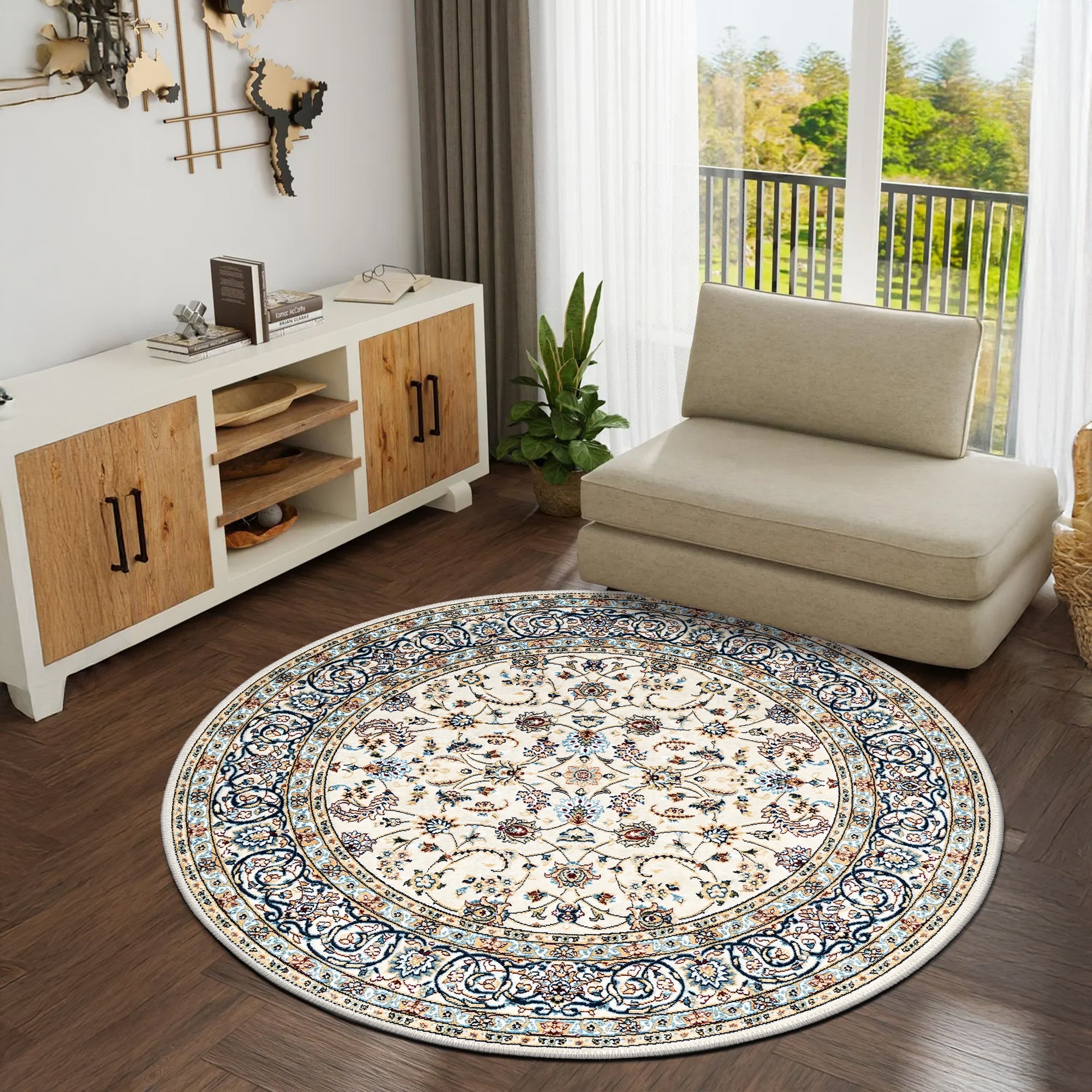 Brocken Machine Washable Area Rug