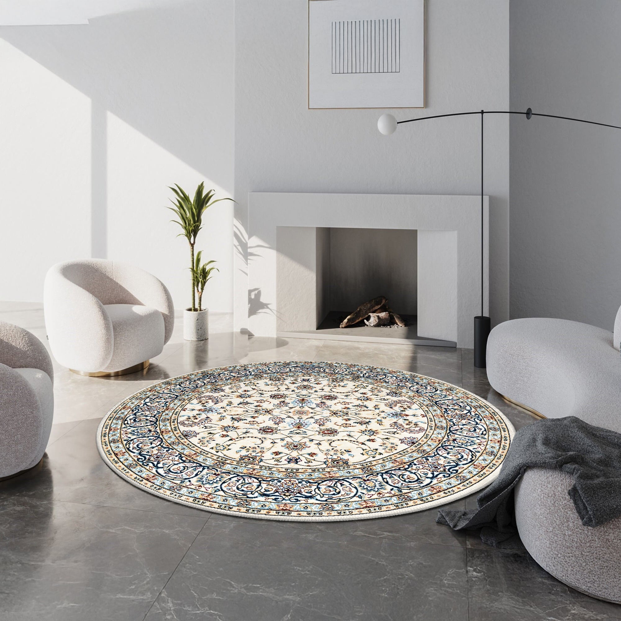 Brocken Machine Washable Area Rug