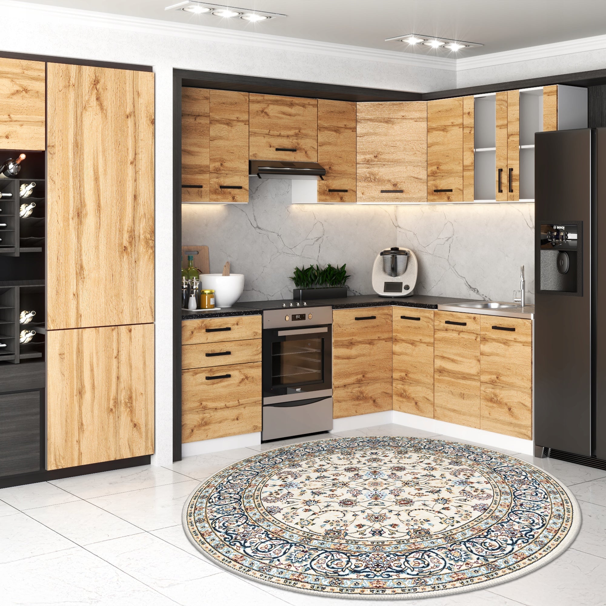 Brocken Machine Washable Area Rug