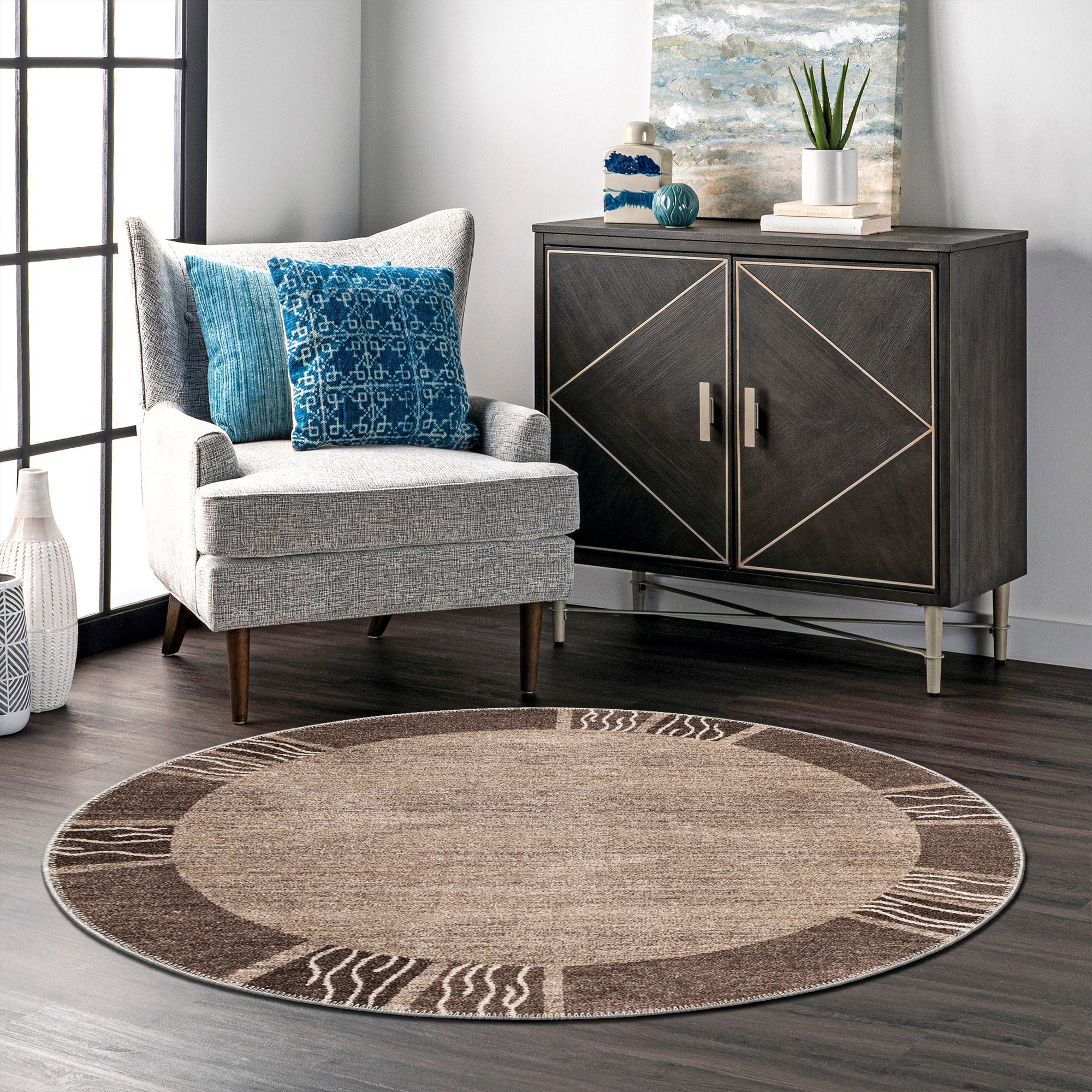 Zugspitze Machine Washable Area Rug