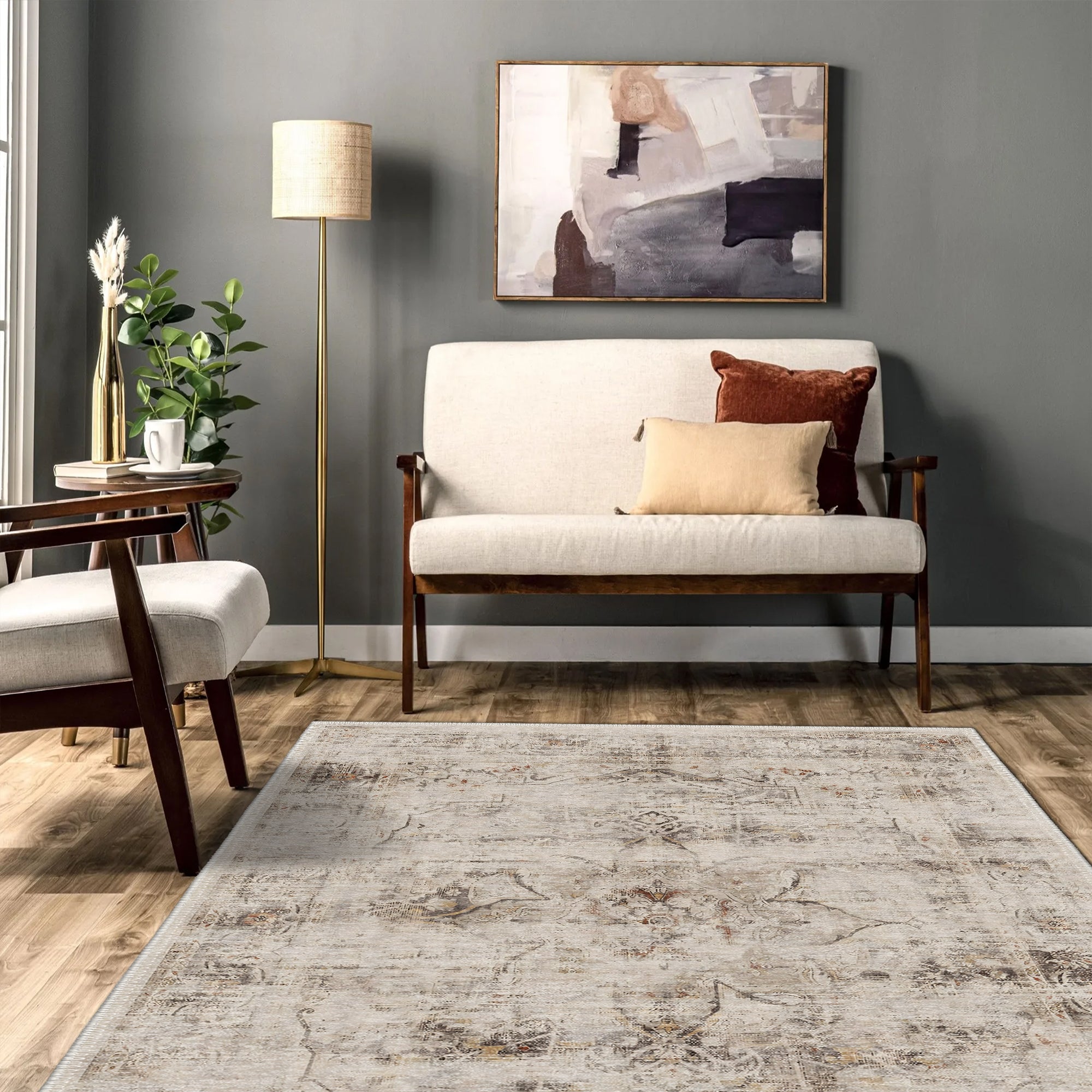 Athos Machine Washable Area Rug