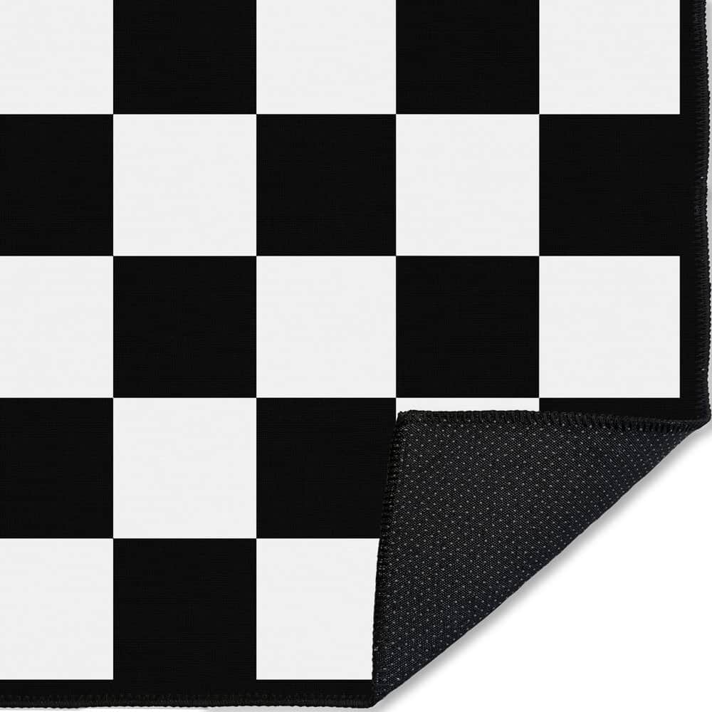 Chess Machine Washable Area Rug