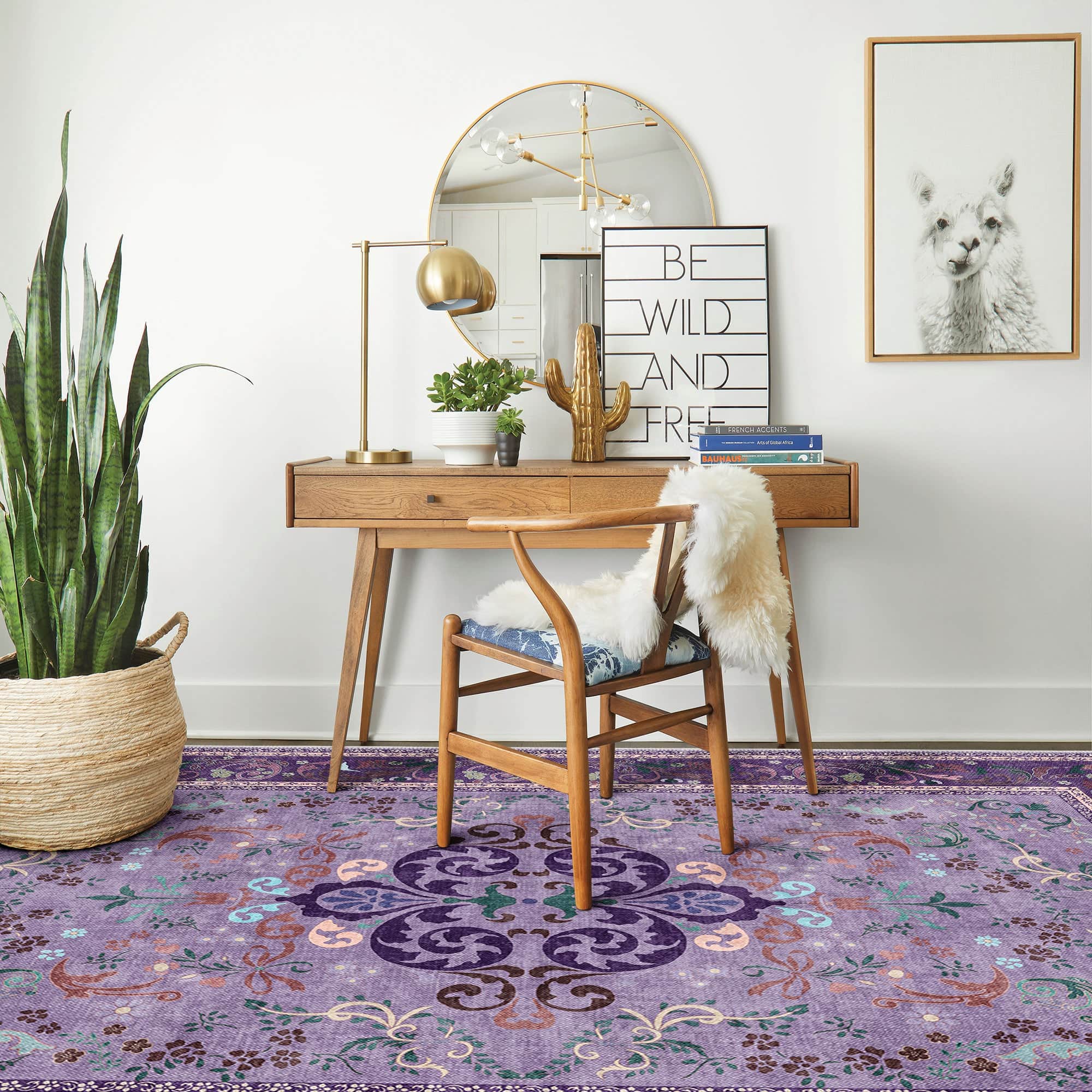 Alverra Machine Washable Area Rug