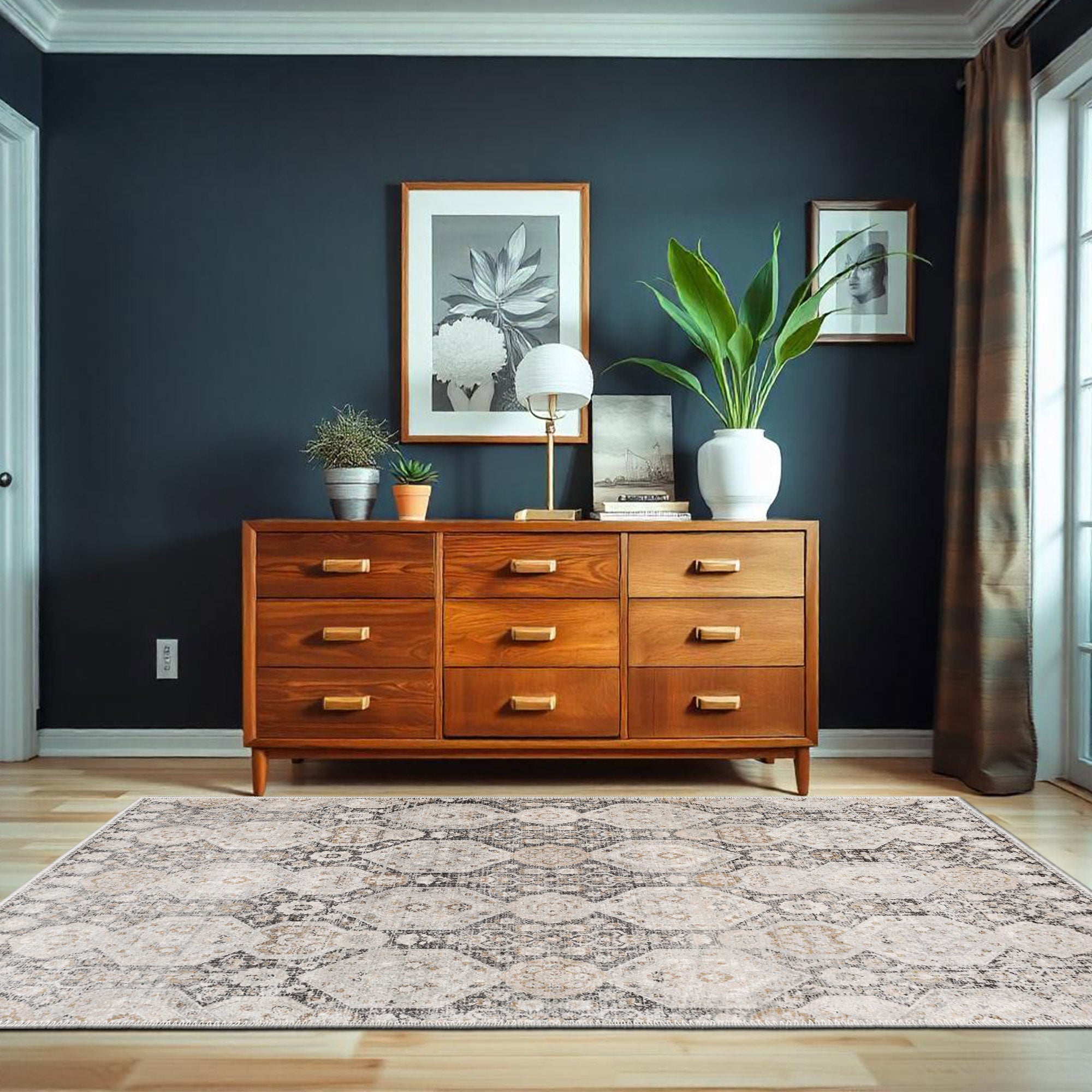 Rodna Machine Washable Area Rug