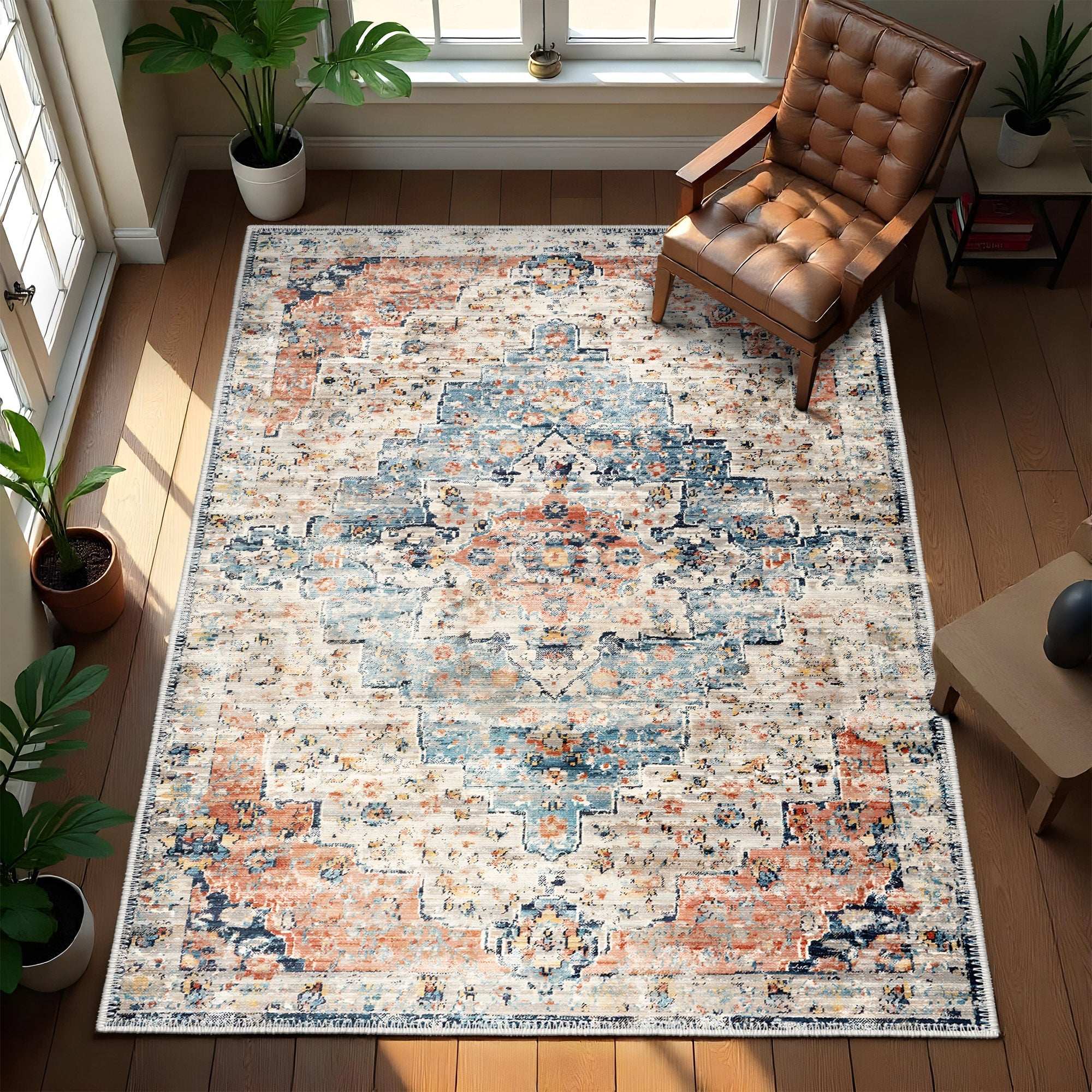 Santa Machine Washable Area Rug