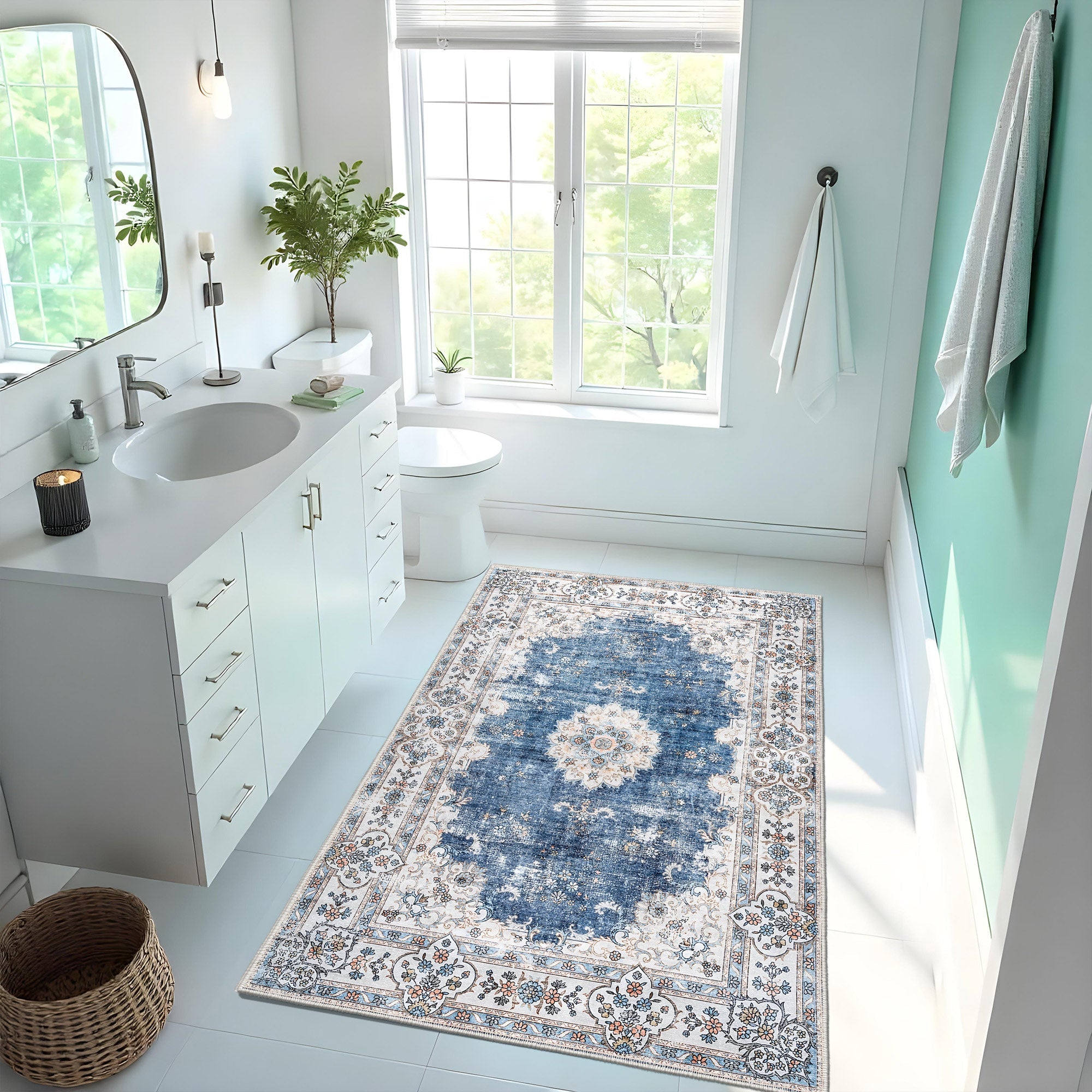 Mexico Machine Washable Area Rug