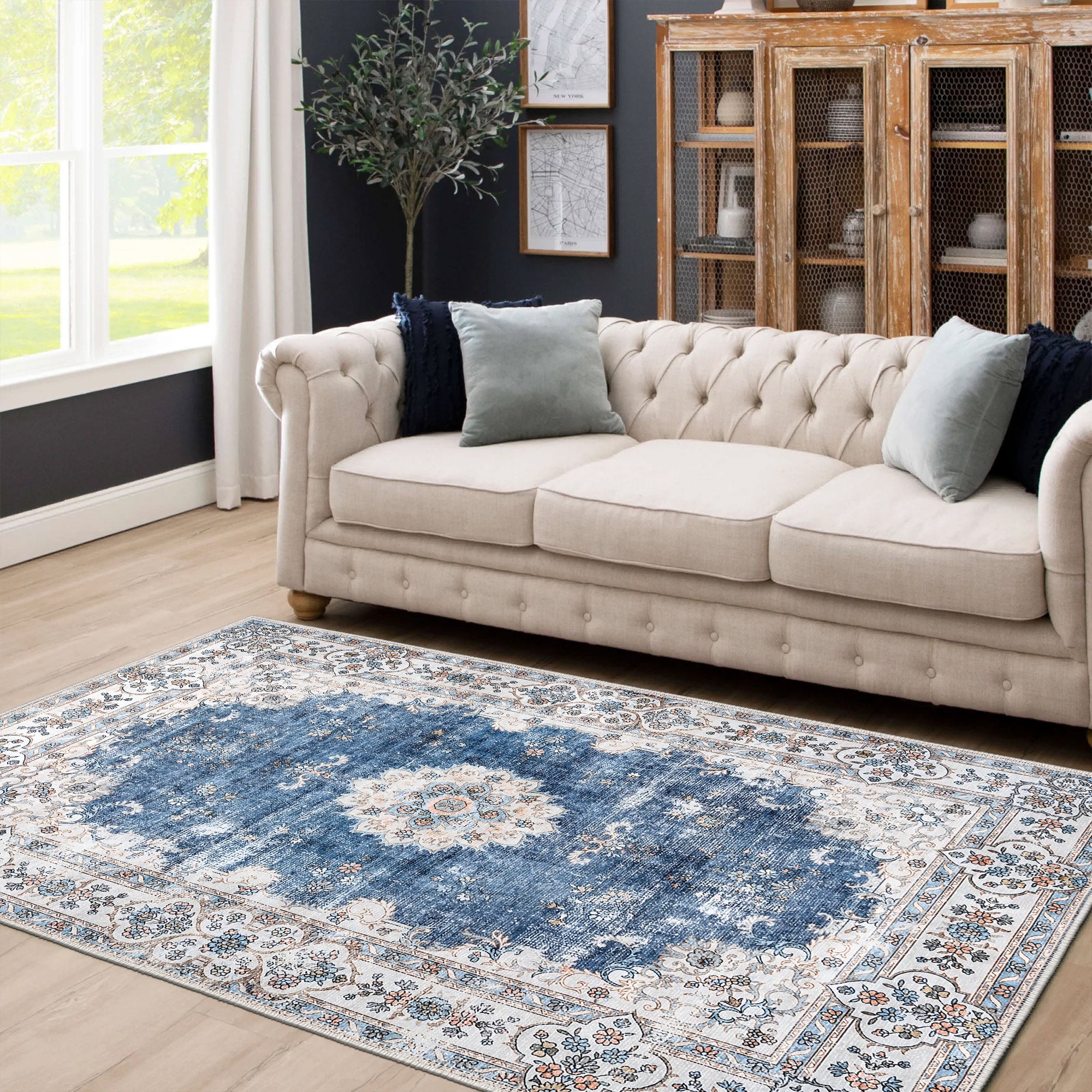 Mexico Machine Washable Area Rug