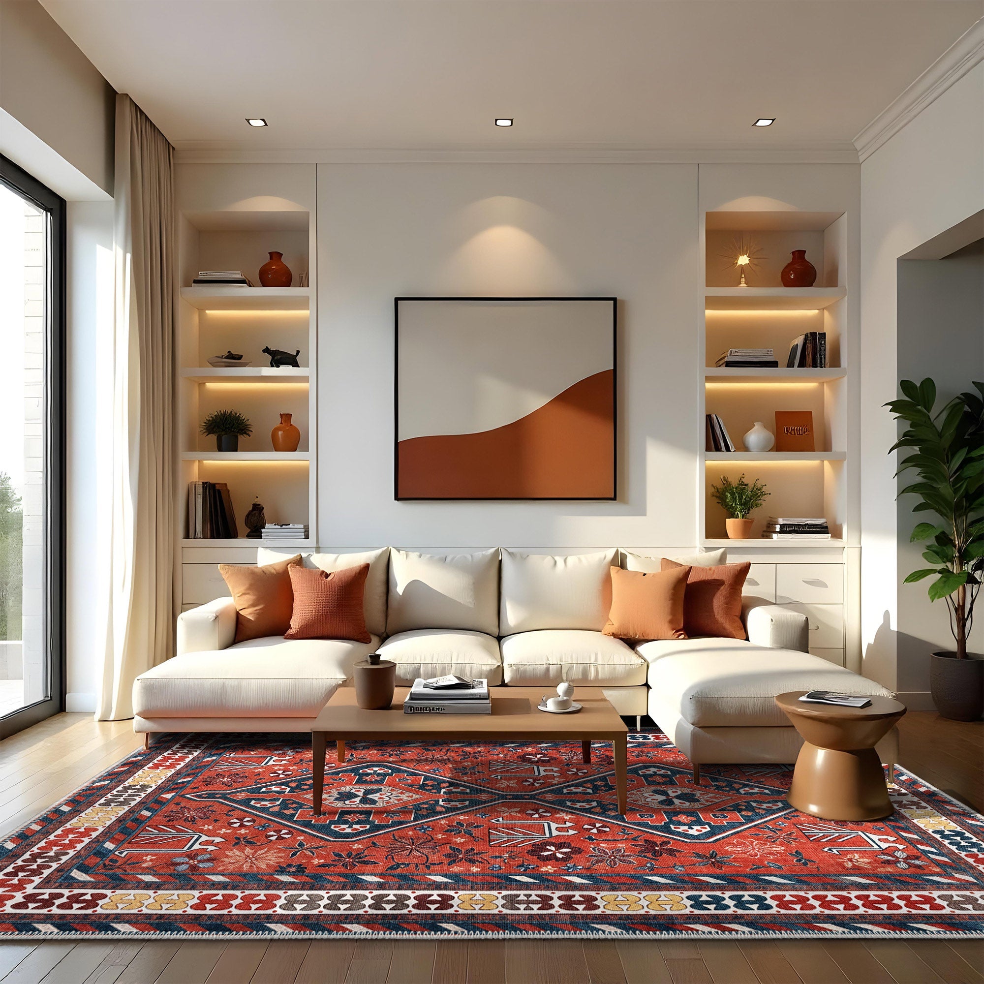 Baldy Machine Washable Area Rug