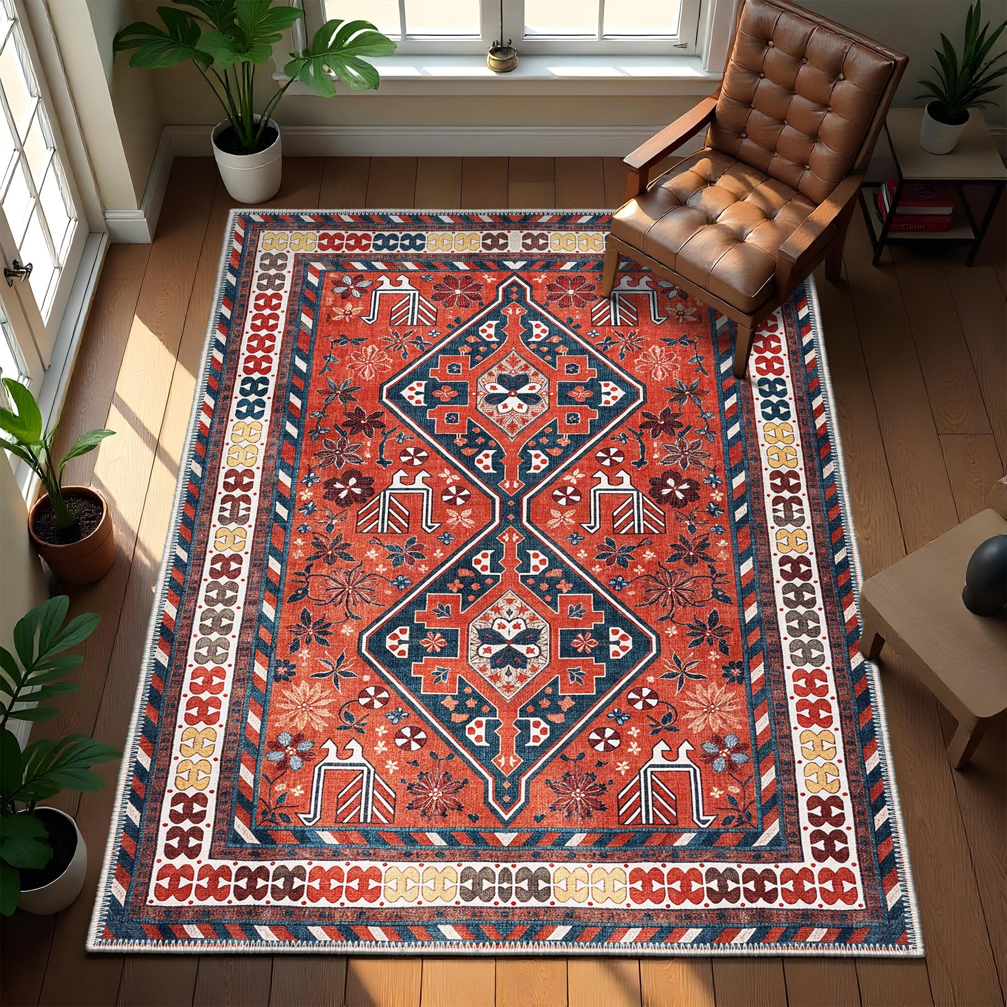 Baldy Machine Washable Area Rug