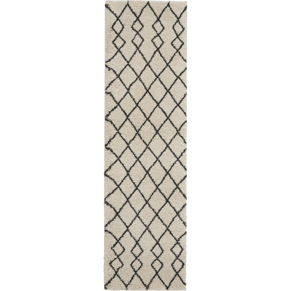 Geometric Shag GOS01 Ivory/Charcoal Rugs #color_ivory/charcoal