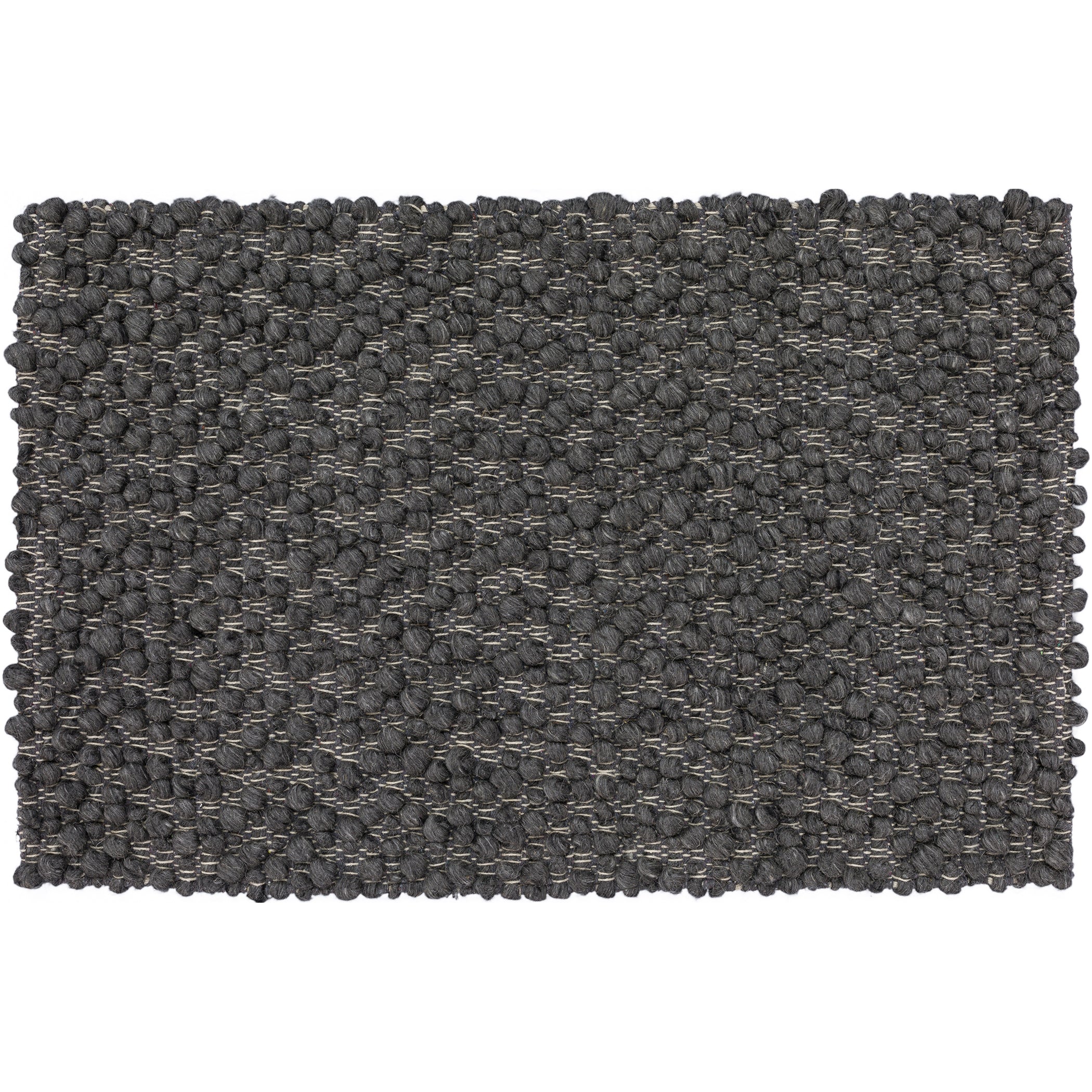 Transitional GR1 Charcoal Black Wool Rug 2' x 3' #shape_Rectangle