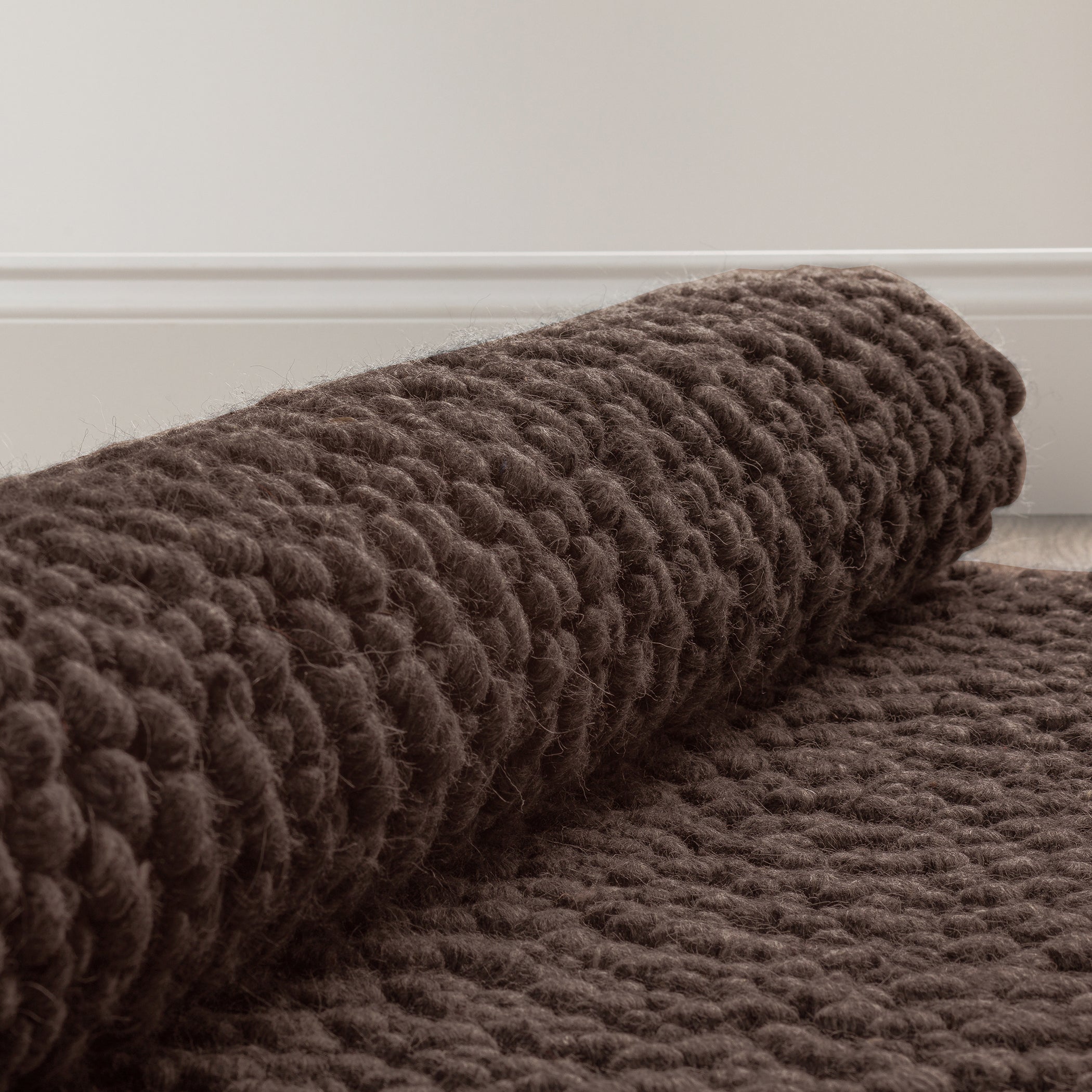 Transitional GR1 Chocolate Brown Wool Rug 2' x 3' #shape_Rectangle
