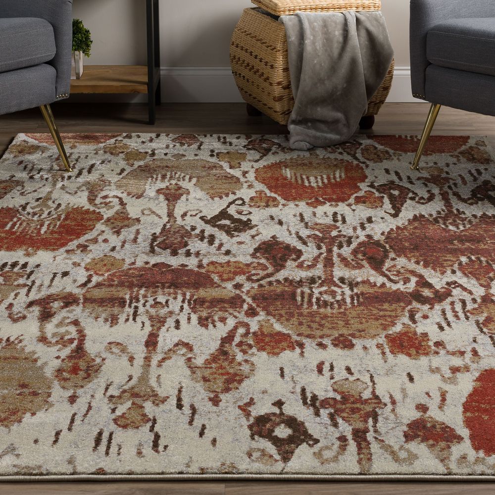 Geneva GV1336 Canyon Red Area Rug #color_canyon red