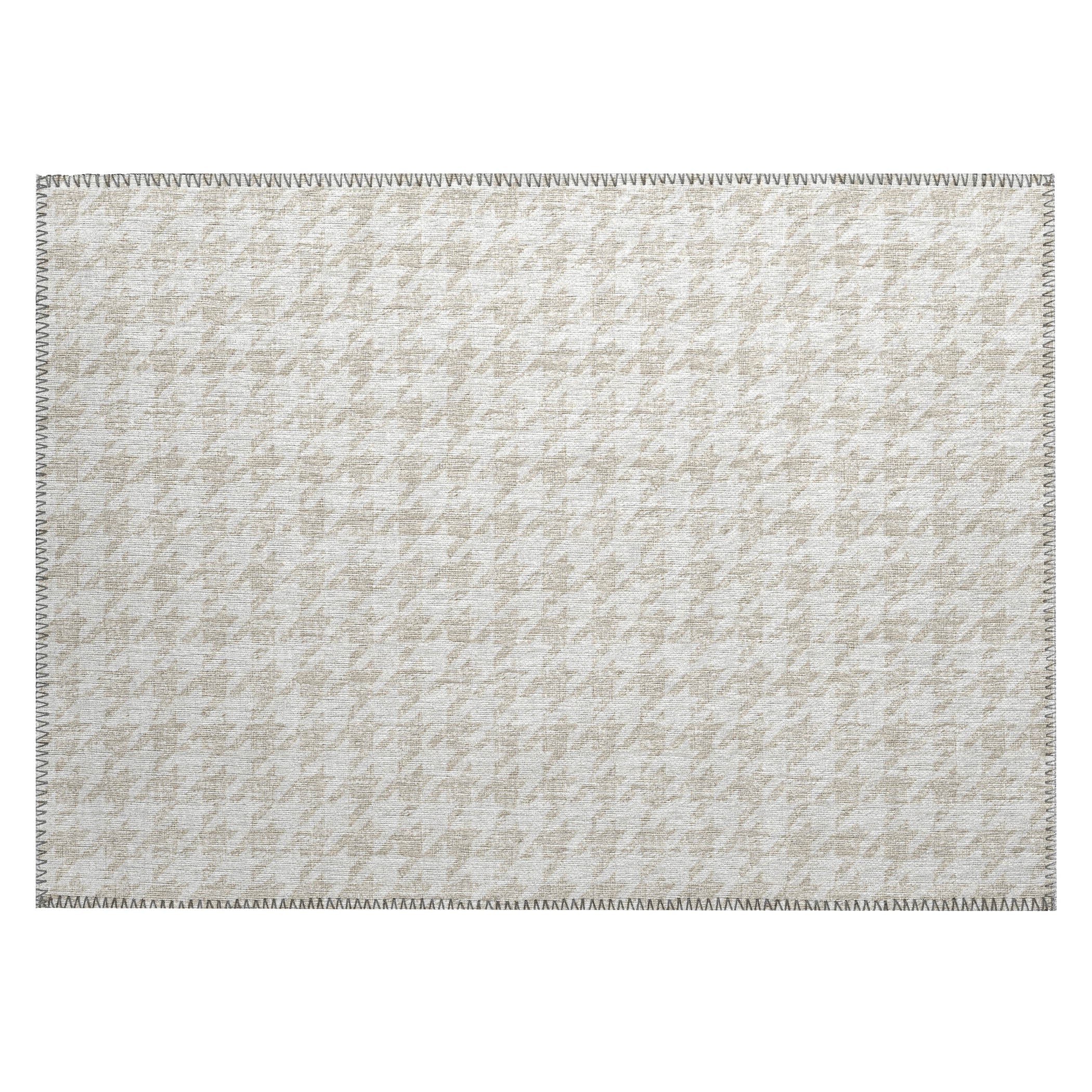 Luxury Machine Washable Indoor/Outdoor Transitional HN1 Linen Brown Rug 1'8" x 2'6" #shape_Rectangle