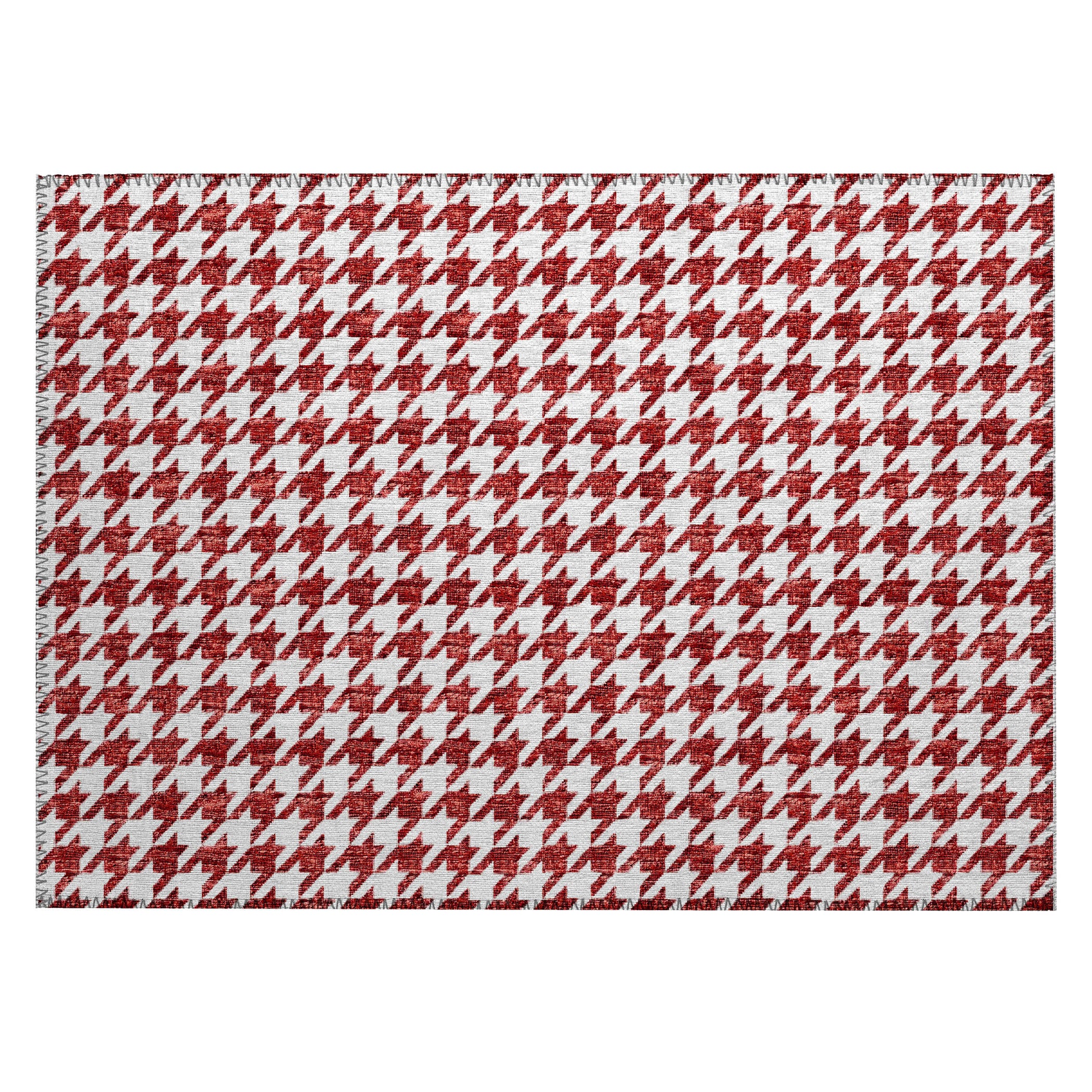 Luxury Machine Washable Indoor/Outdoor Transitional HN1 Red Rug 1'8" x 2'6" #shape_Rectangle