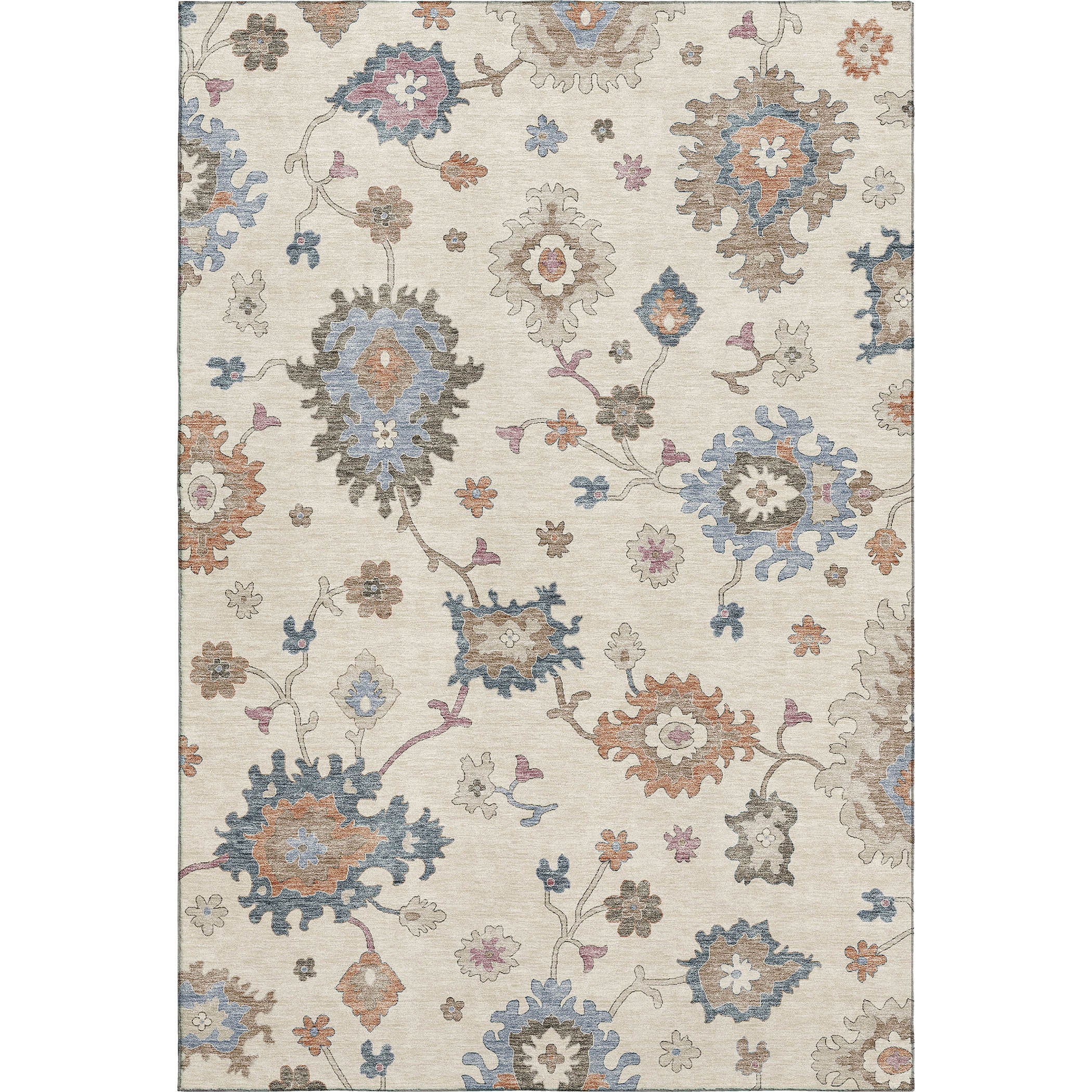 Luxury Washable Indoor/Outdoor traditional HY4 Ivory Rug 1'8" x 2'6" #shape_Rectangle