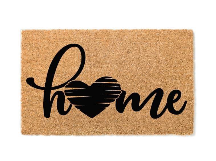 Home Heart Welcome Mat