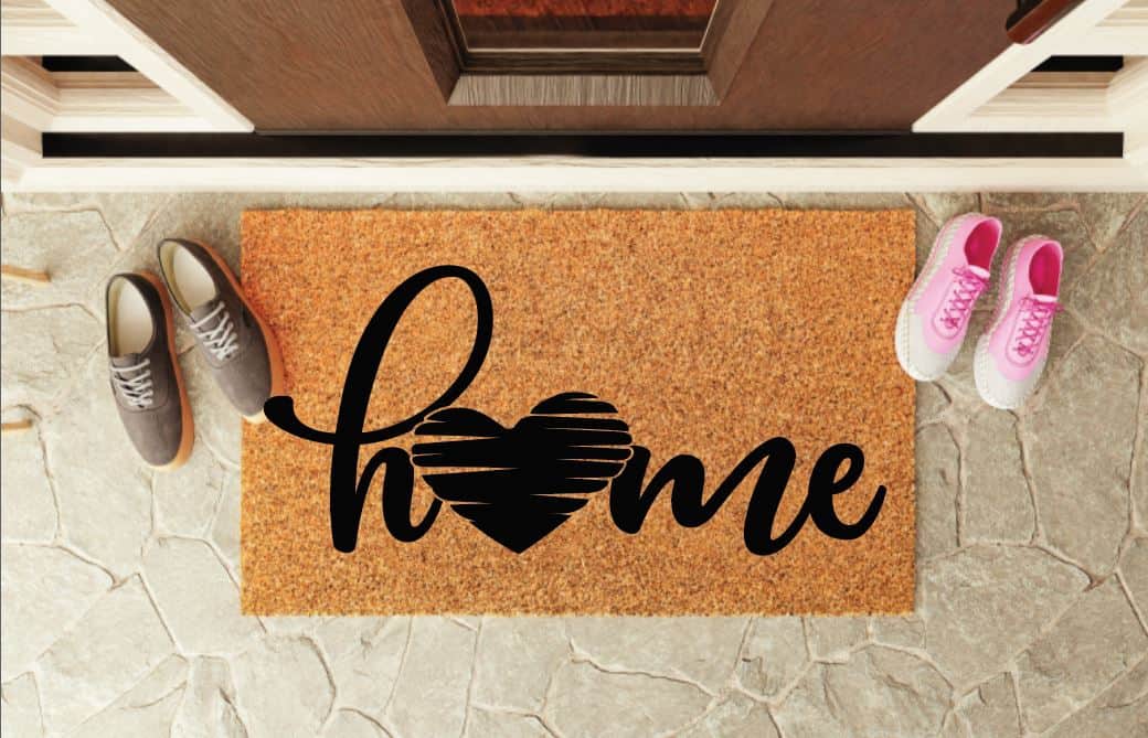Home Heart Welcome Mat