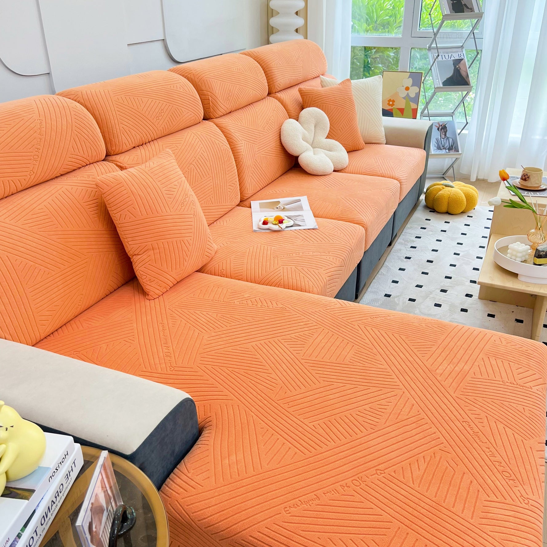 Stretch Couch Cushion Covers, Slipcovers Sofa Cushion Protector Covers, Elastic Furniture Protector for Pets, Kid