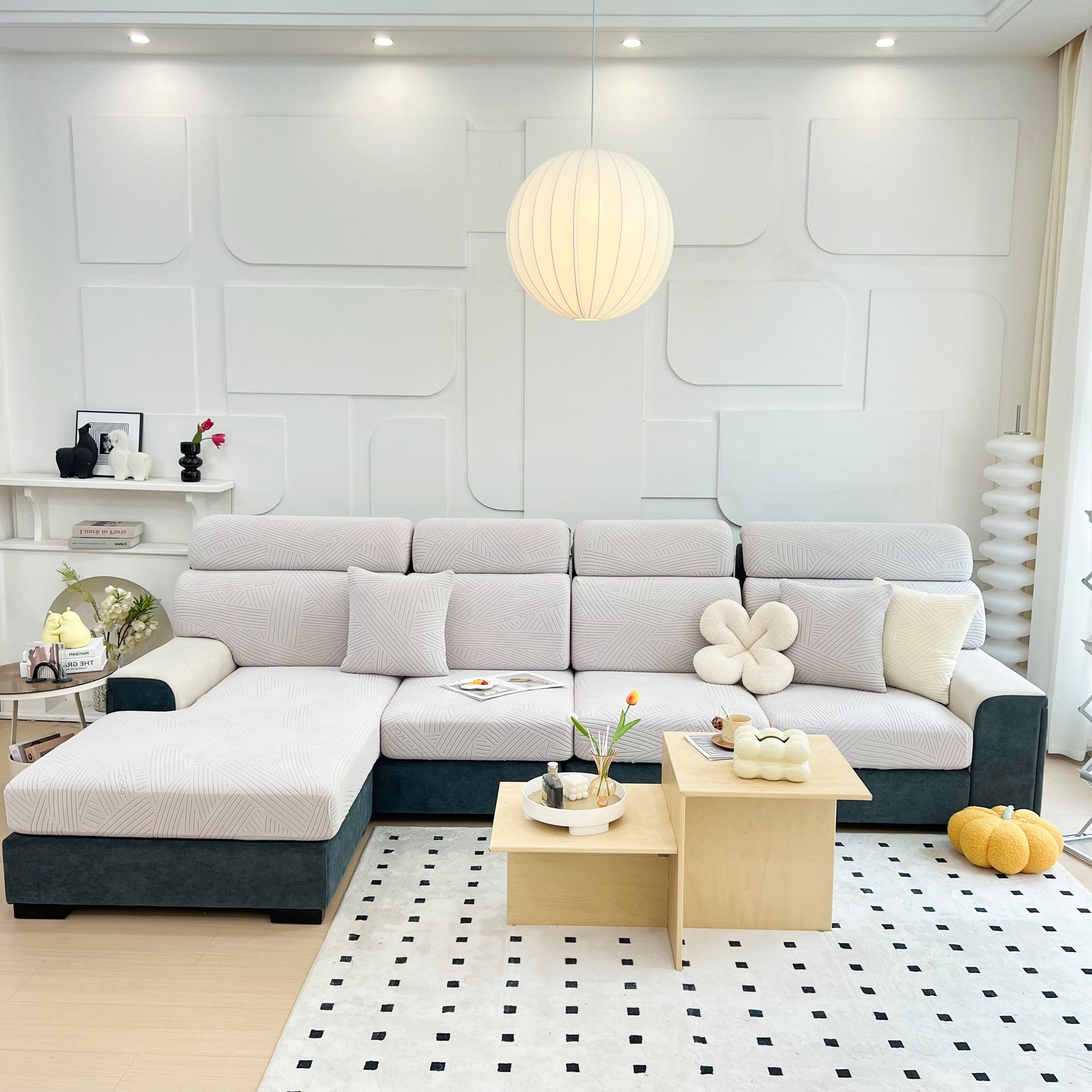 Stretch Couch Cushion Covers, Slipcovers Sofa Cushion Protector Covers, Elastic Furniture Protector for Pets, Kid