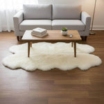 4x6 sheepskin rug ivory white natural fur rug #size_4' x 6'