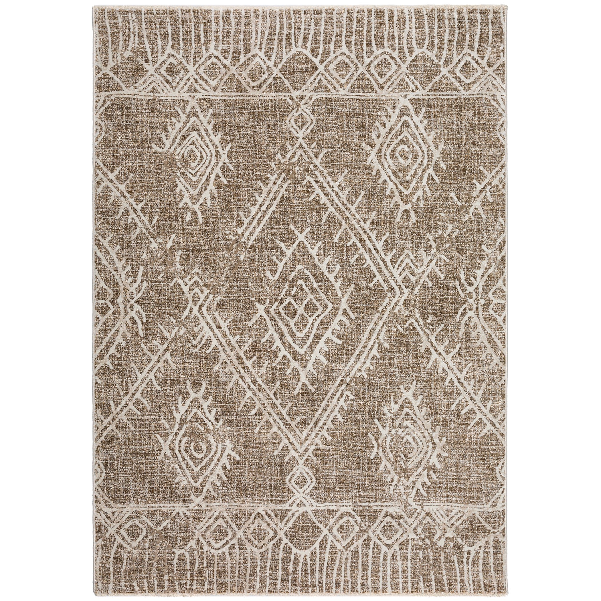 Transitional IZ1 Mocha Brown Rug 3'3" x 5'3" #shape_Rectangle