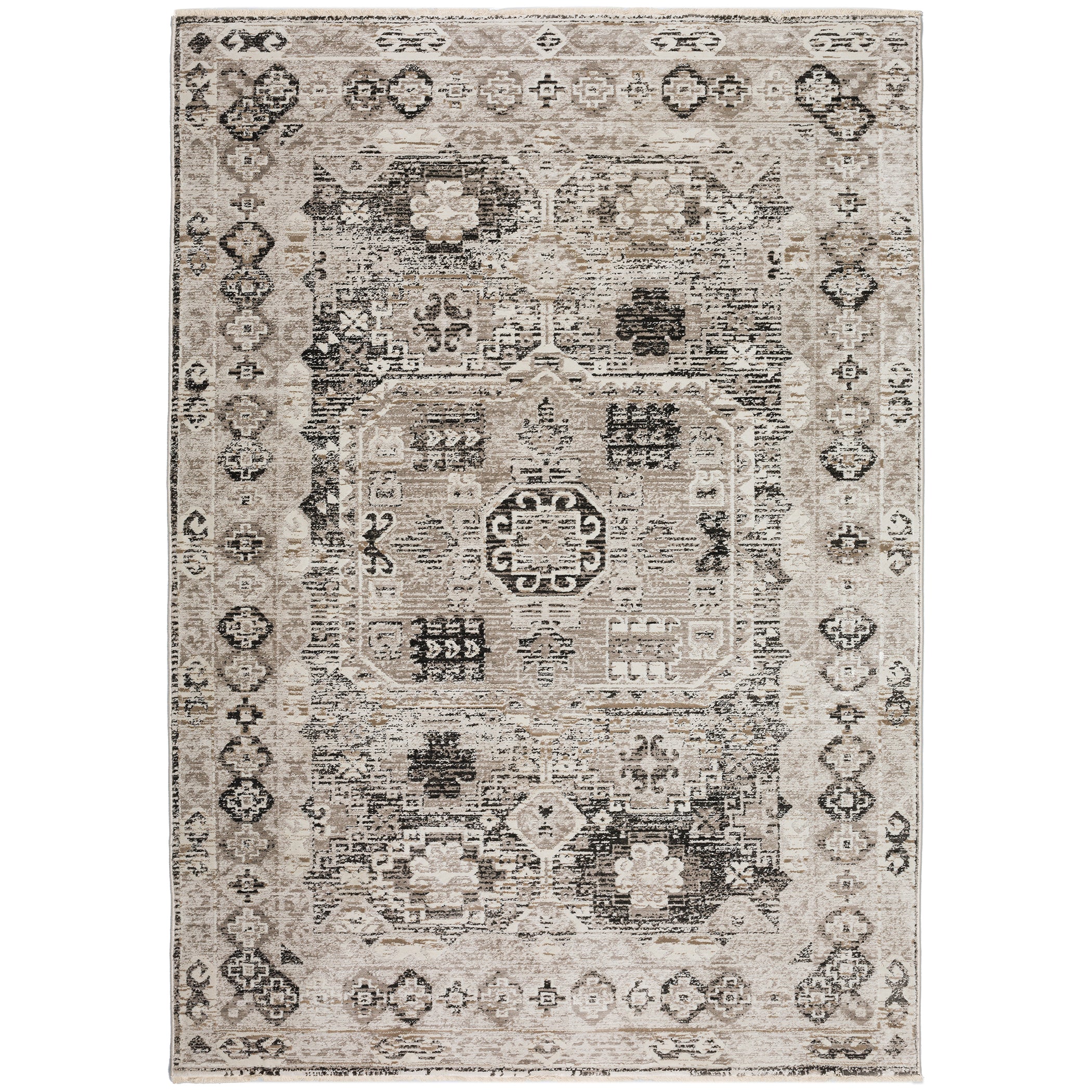 Transitional IZ4 Midnight Black Rug 3'3" x 5'3" #shape_Rectangle
