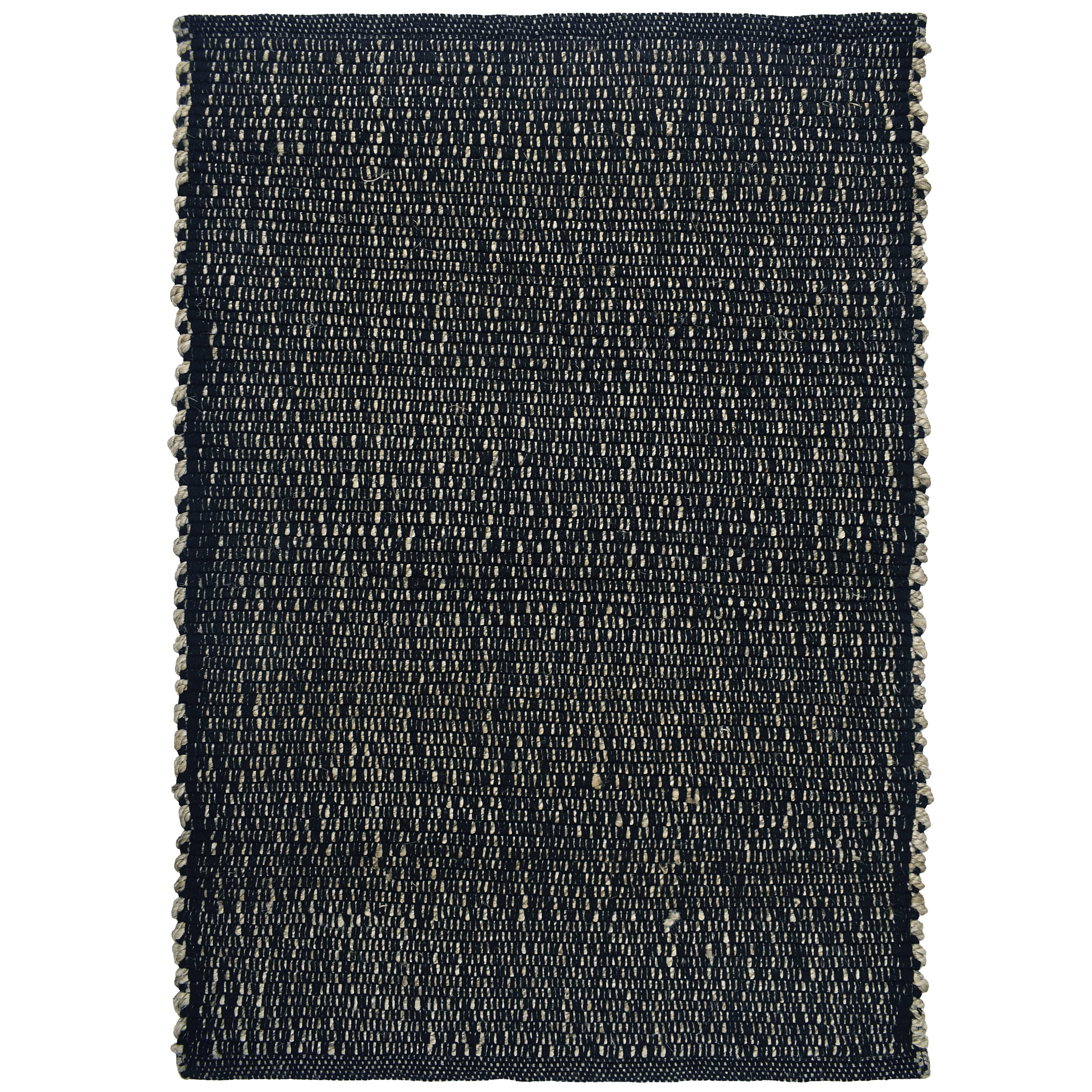 Black Jute & Cotton Woven Rug – Reversible Natural Farmhouse Area Rug | Terra Collection