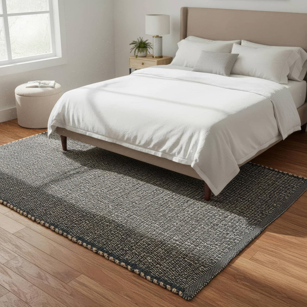 Green Jute & Cotton Woven Rug - Terra JC01