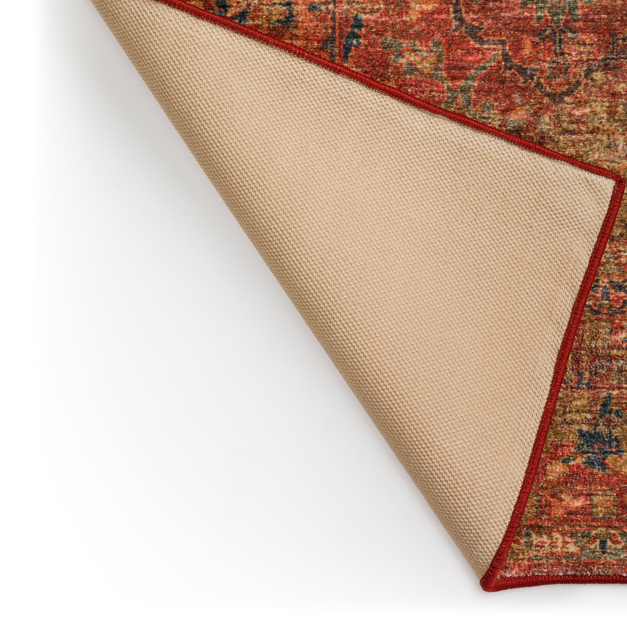 Indoor/Outdoor Traditional JC3 Nutmeg Red Rug 2' x 3' #shape_Rectangle