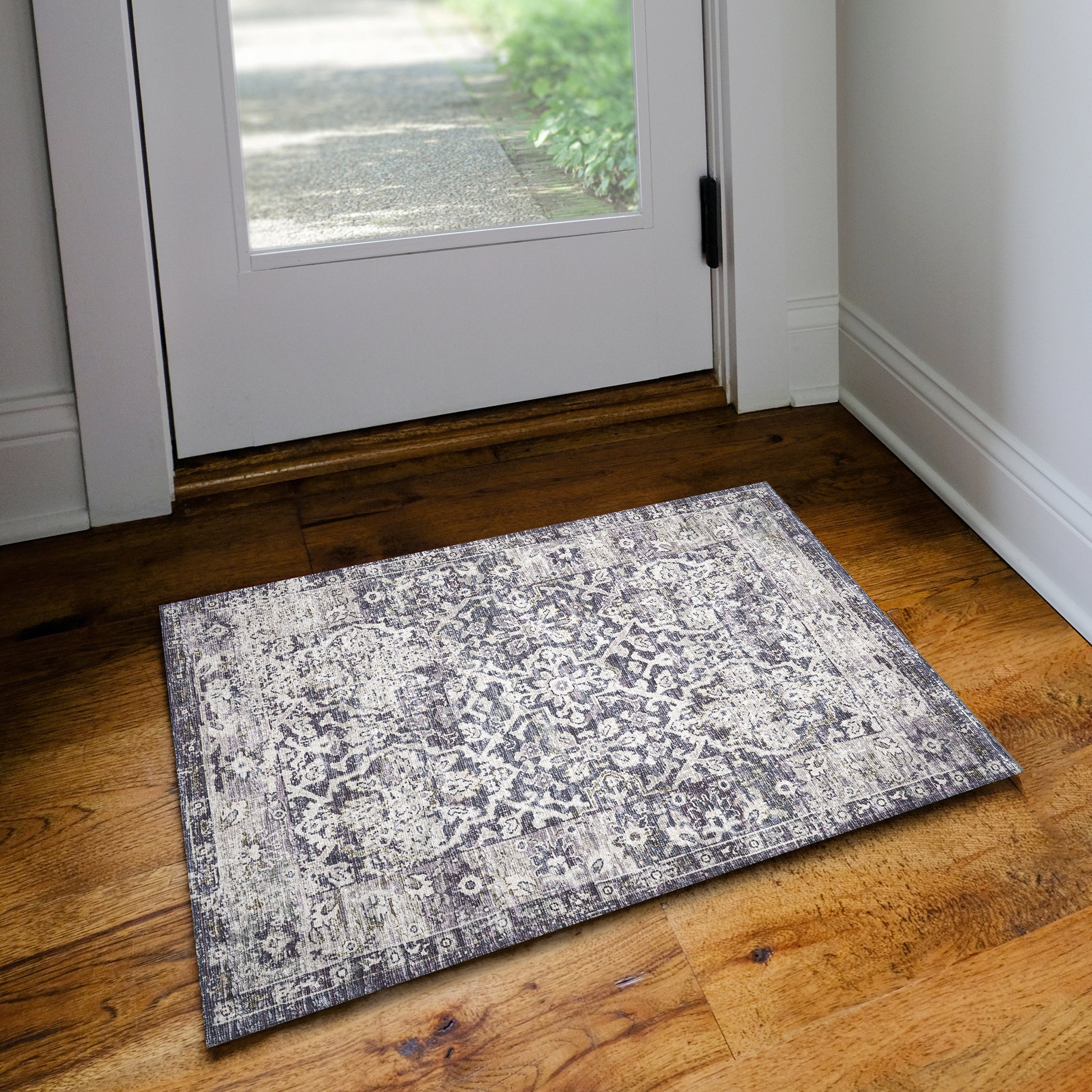 Indoor/Outdoor Traditional JC3 Violet Purple Rug 2' x 3' #shape_Rectangle