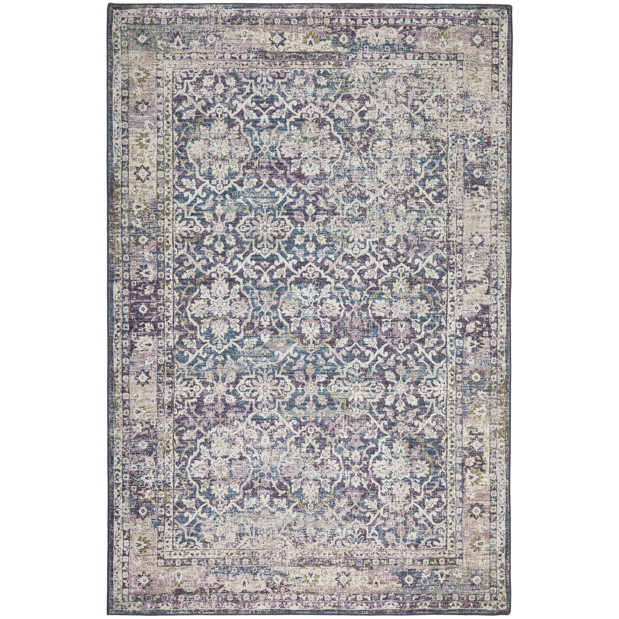Indoor/Outdoor Traditional JC3 Violet Purple Rug 3' x 5' #shape_Rectangle