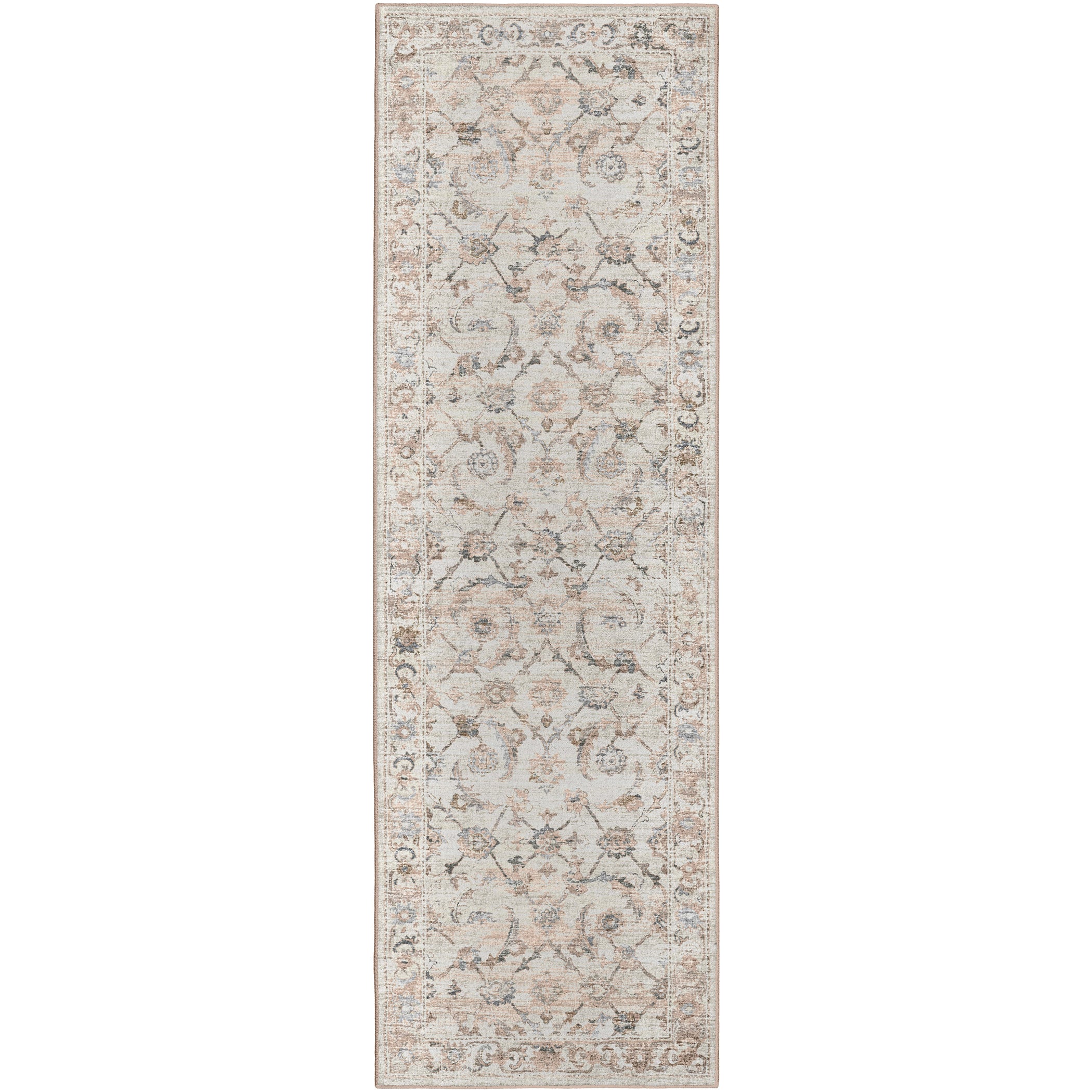Indoor/Outdoor Traditional JC4 Linen Ivory Rug 2'6" x 10' #shape_Runner