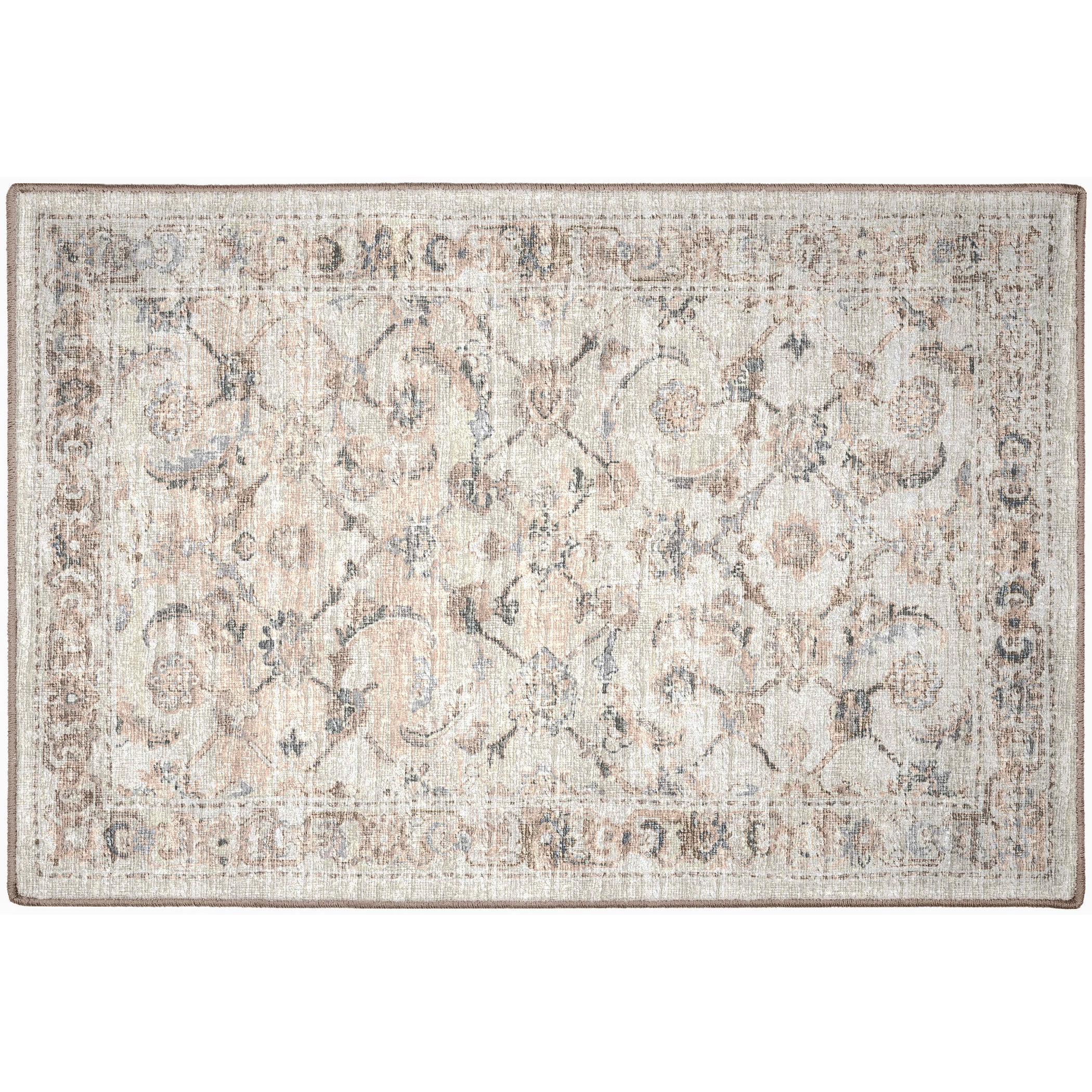 Indoor/Outdoor Traditional JC4 Linen Ivory Rug 2' x 3' #shape_Rectangle