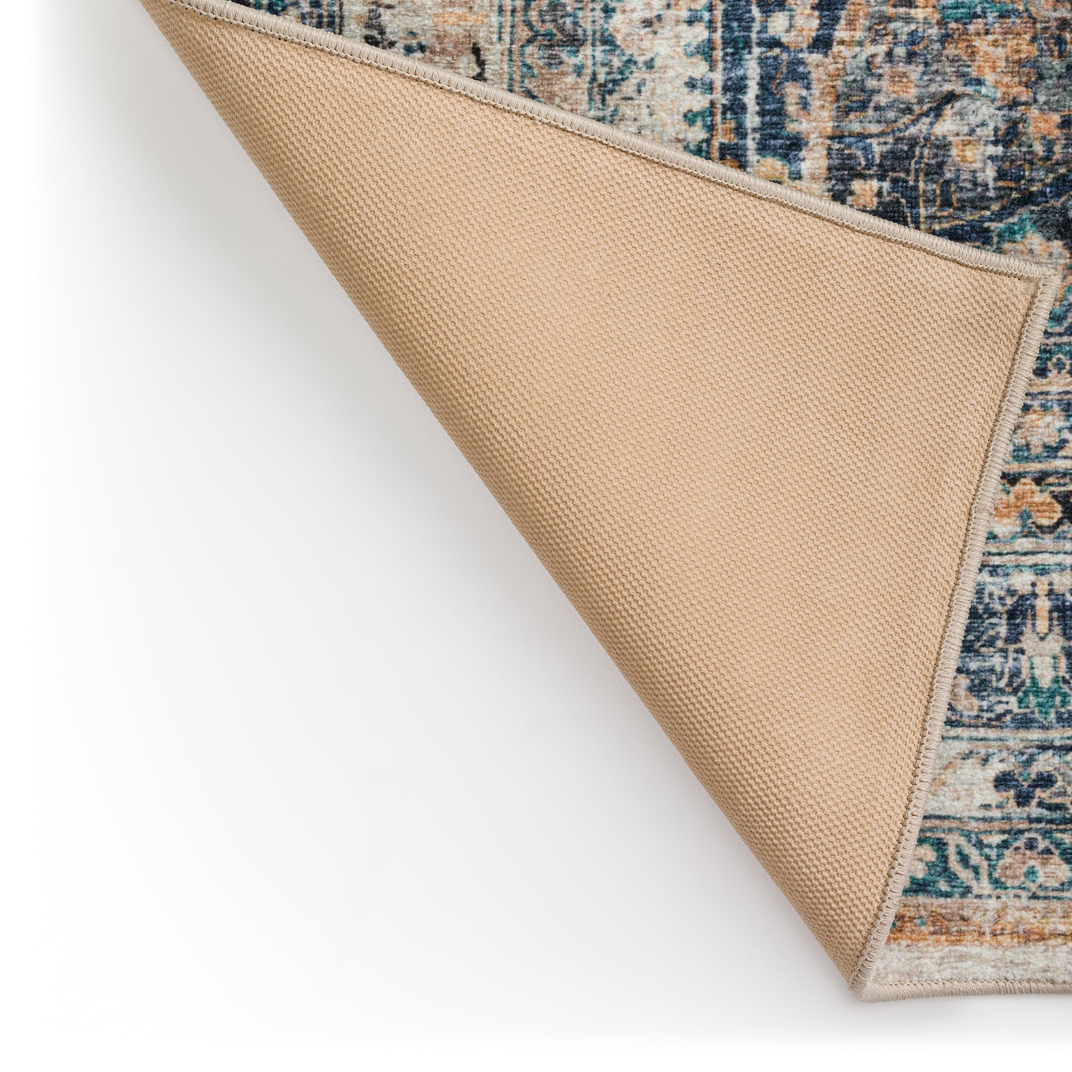 Indoor/Outdoor Traditional JC6 Linen Blue Rug 2' x 3' #shape_Rectangle