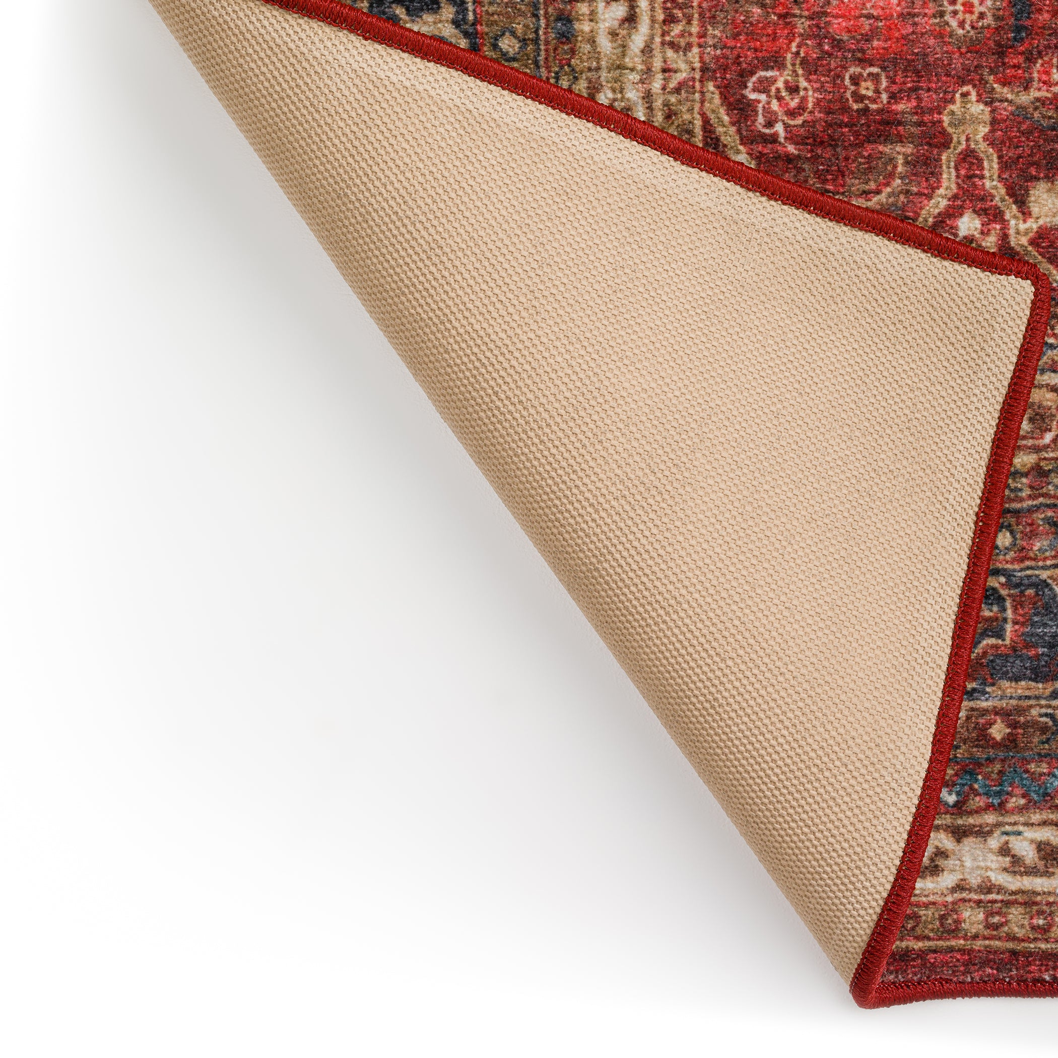 Indoor/Outdoor Traditional JC7 Scarlett Red Rug 2' x 3' #shape_Rectangle