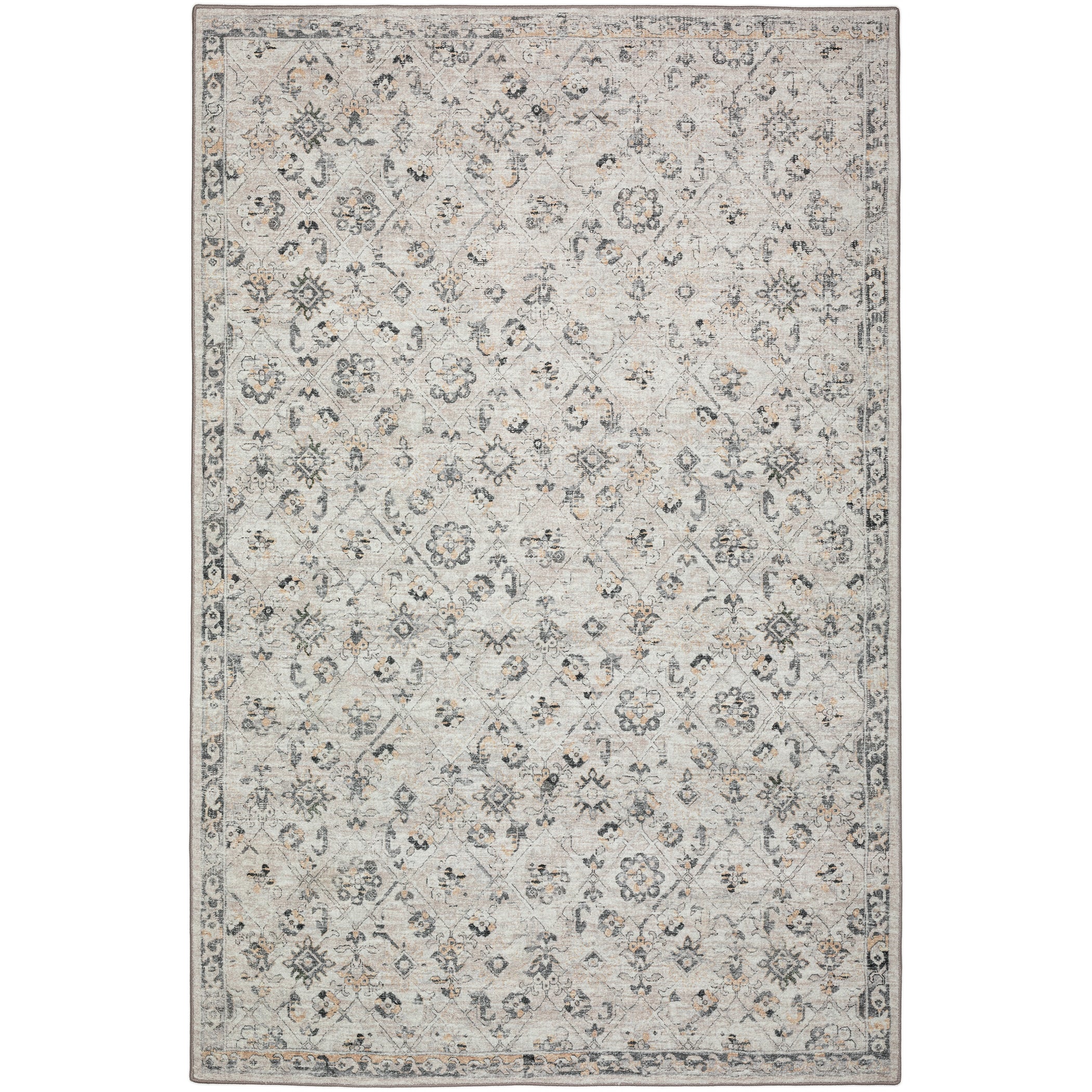 Indoor/Outdoor Traditional JC8 Mink Gray Rug 3' x 5' #shape_Rectangle