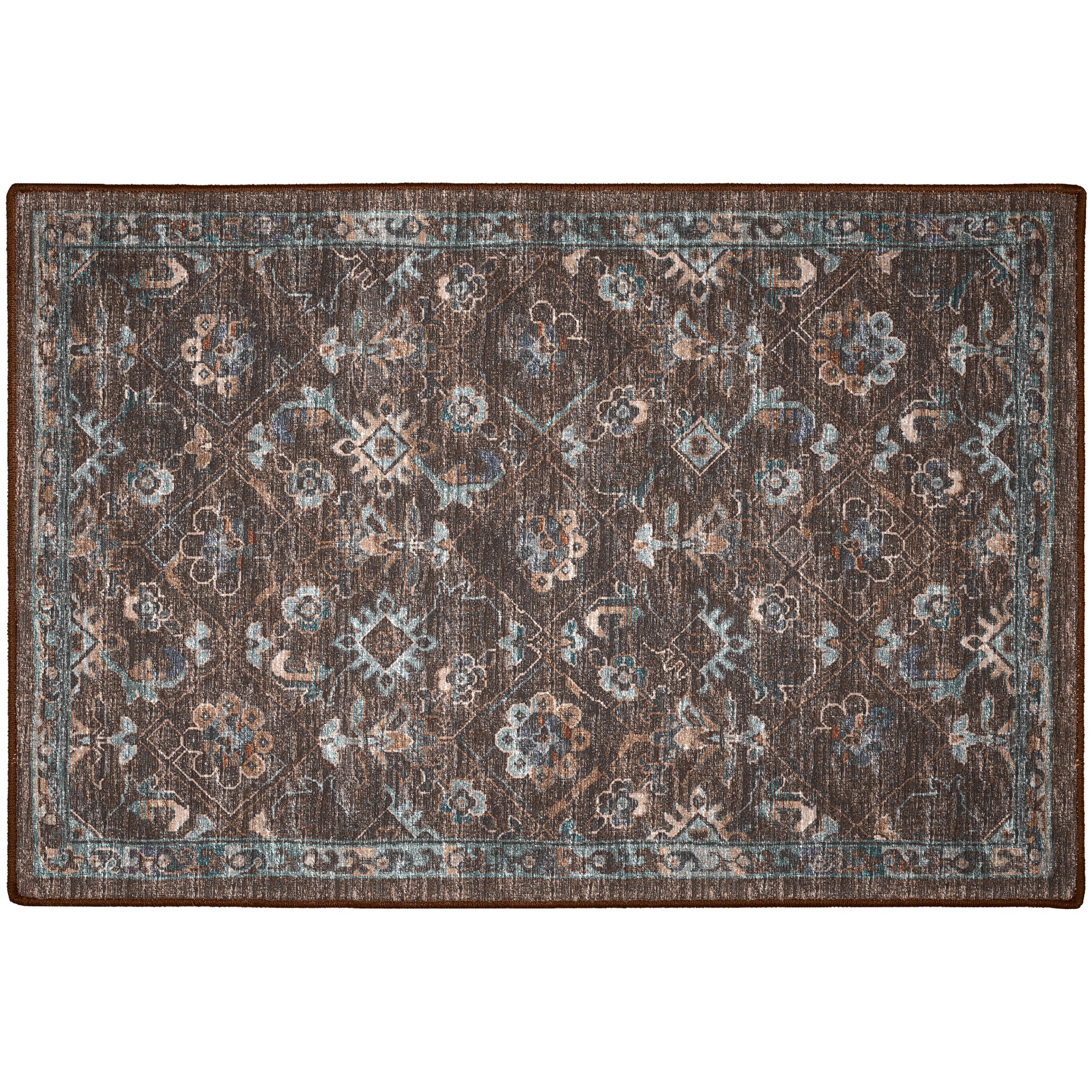Indoor/Outdoor Traditional JC8 Sable Brown Rug 2' x 3' #shape_Rectangle